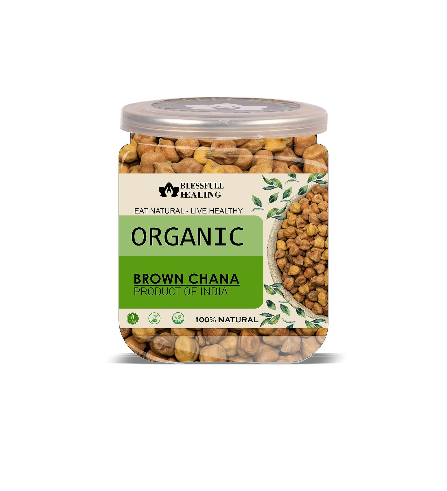 Blessfull Healing Organice Brown Chana 1 lb (453 Gram) - Buy Online on SooperMarket.com