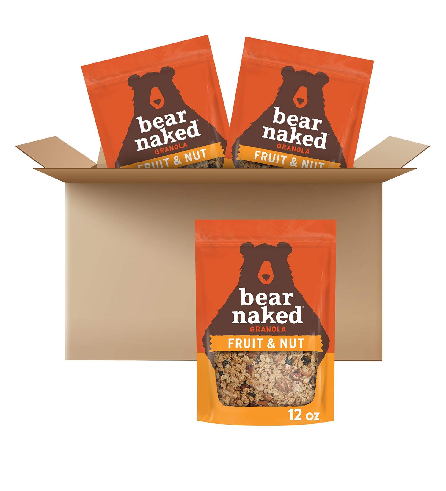 Bear Naked Granola Fruit and Nut 12oz (Pack of 3) - Vegetarian Breakfast Cereal & Whole Grain Snack - Buy Online on SooperMarket.com
