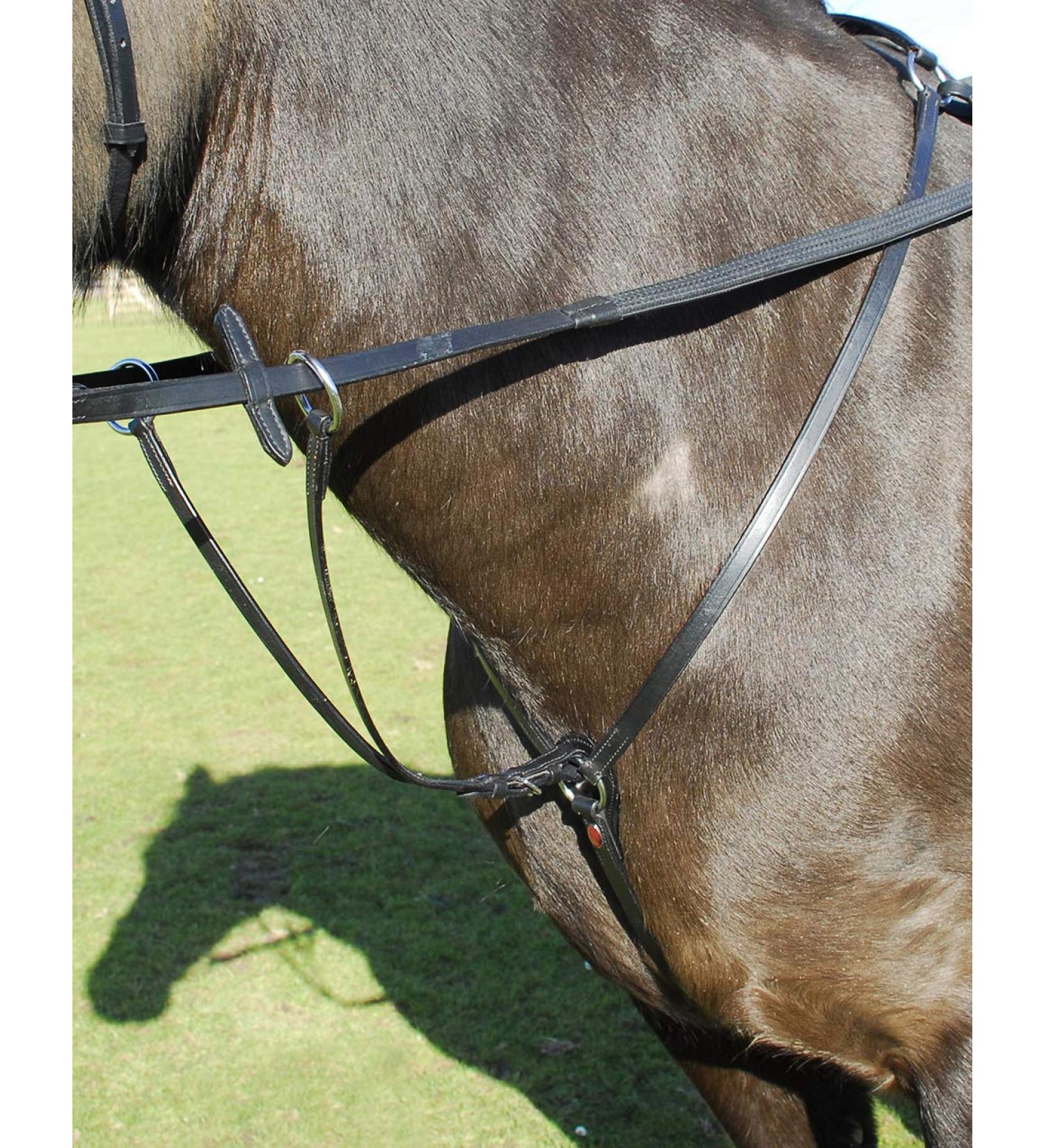 Windsor Equestrian Leather Hunting Breastplate/Martingale Colour Black Cob