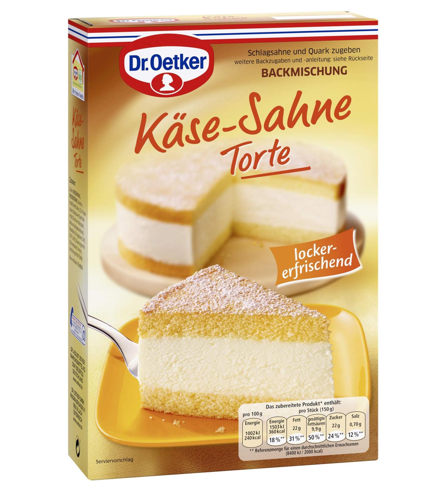 Dr. Oetker Cheese Cream Cake Baking Mix - 385g | Easy & Delicious Cheesecake Recipe - Buy Online on SooperMarket.com