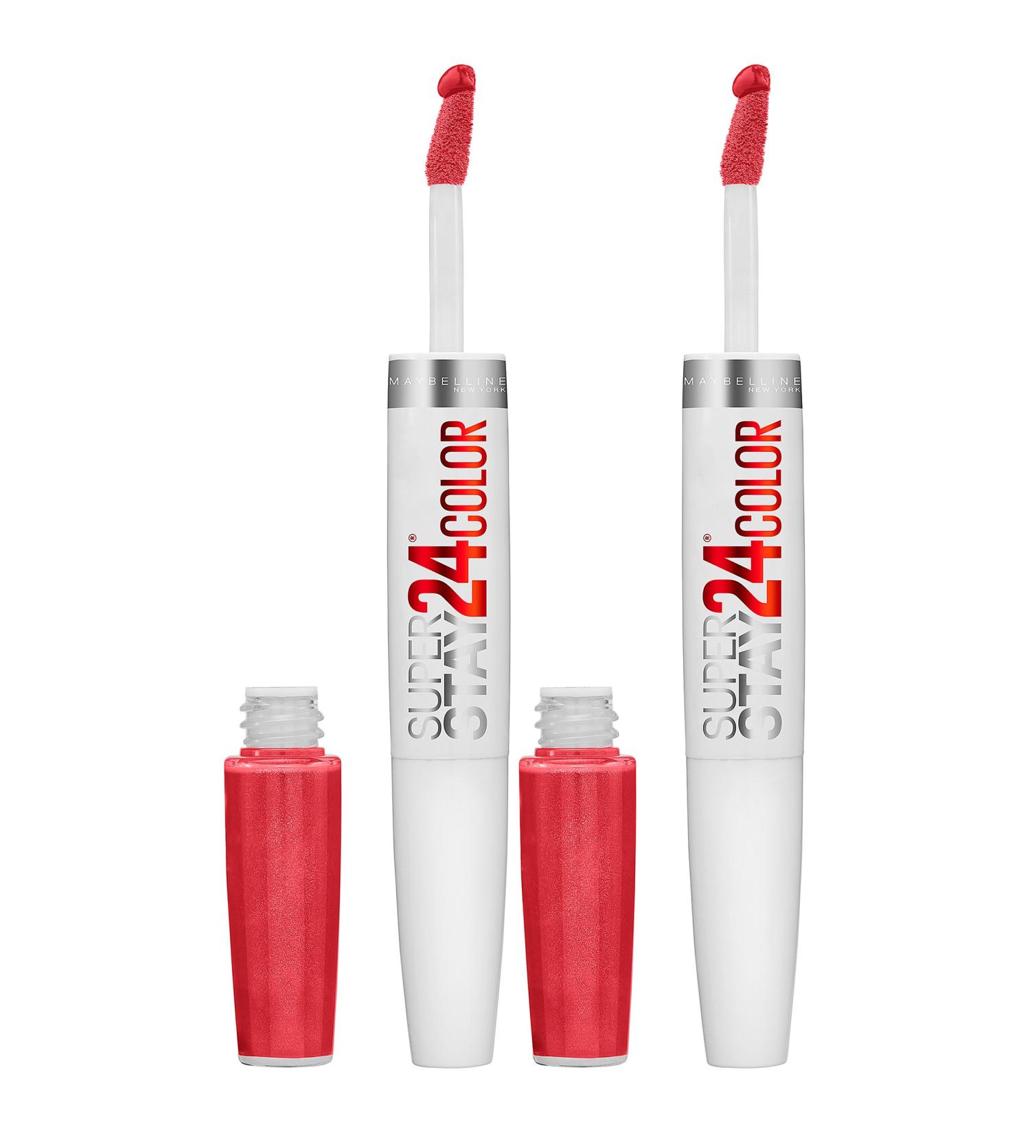 Maybelline SuperStay 24 Hour Liquid Lipstick in Continuous Coral - 2 Pack - Buy Online on SooperMarket.com