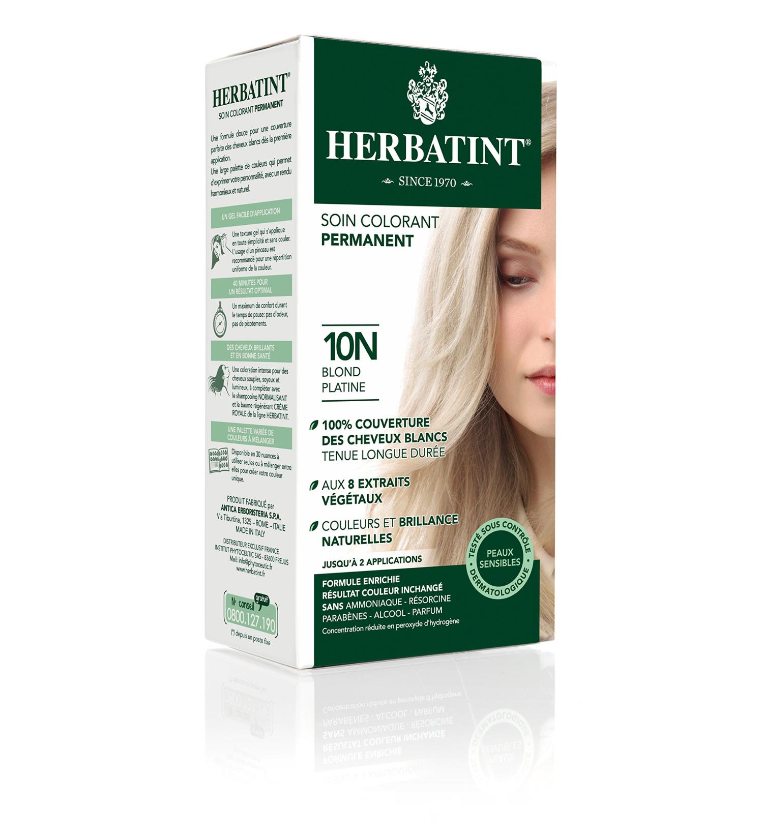 Herbatint Permanent Color Care 150ml - 10N Platinum Blonde - Buy Online on SooperMarket.com
