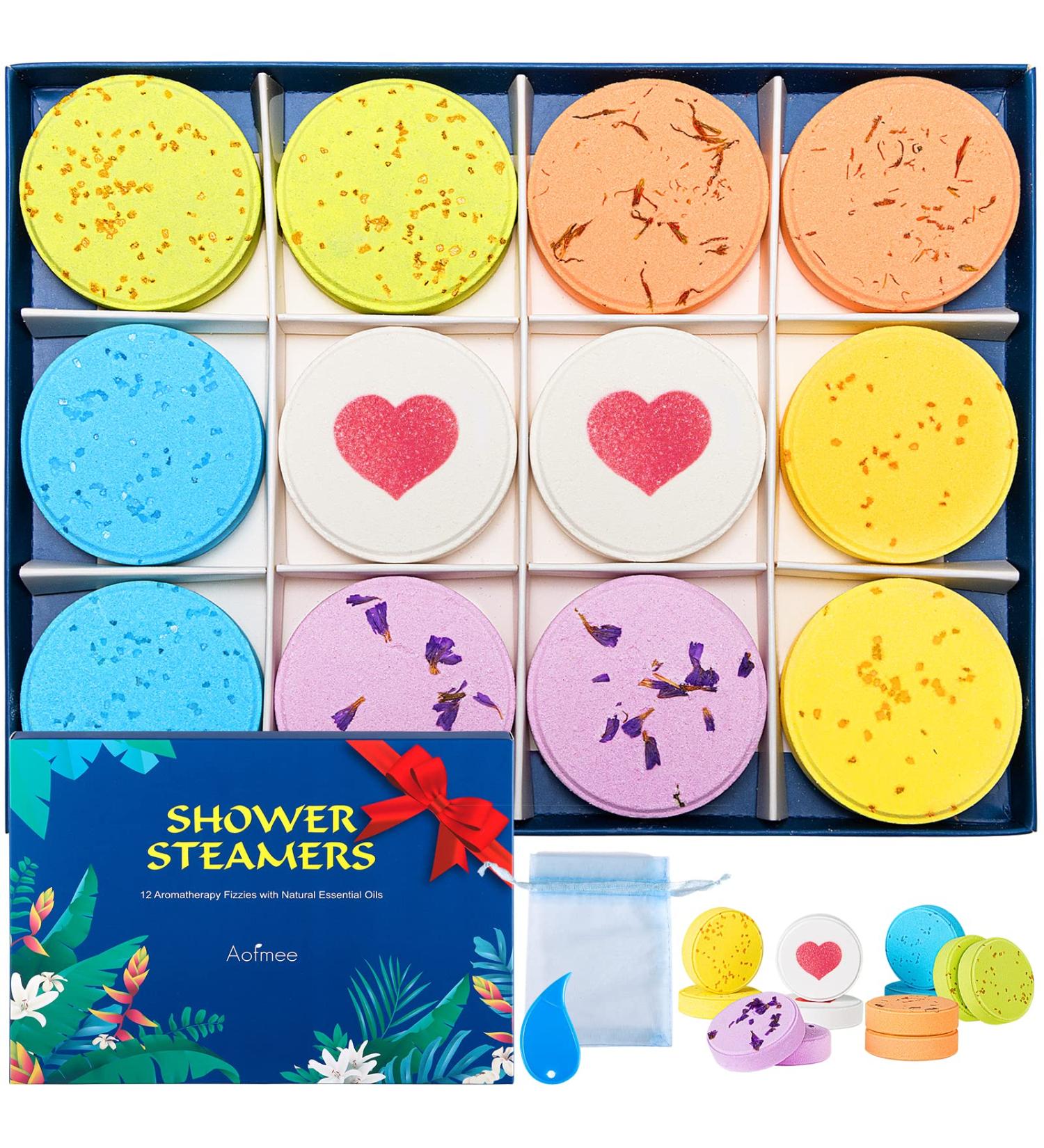 Aofmee 12 PCS Shower Steamers - Aromatherapy Relaxation Gifts for Mom, Wife - Perfect for Christmas, Birthday, Valentines - Shower Bombs for Women - Buy Online on SooperMarket.com