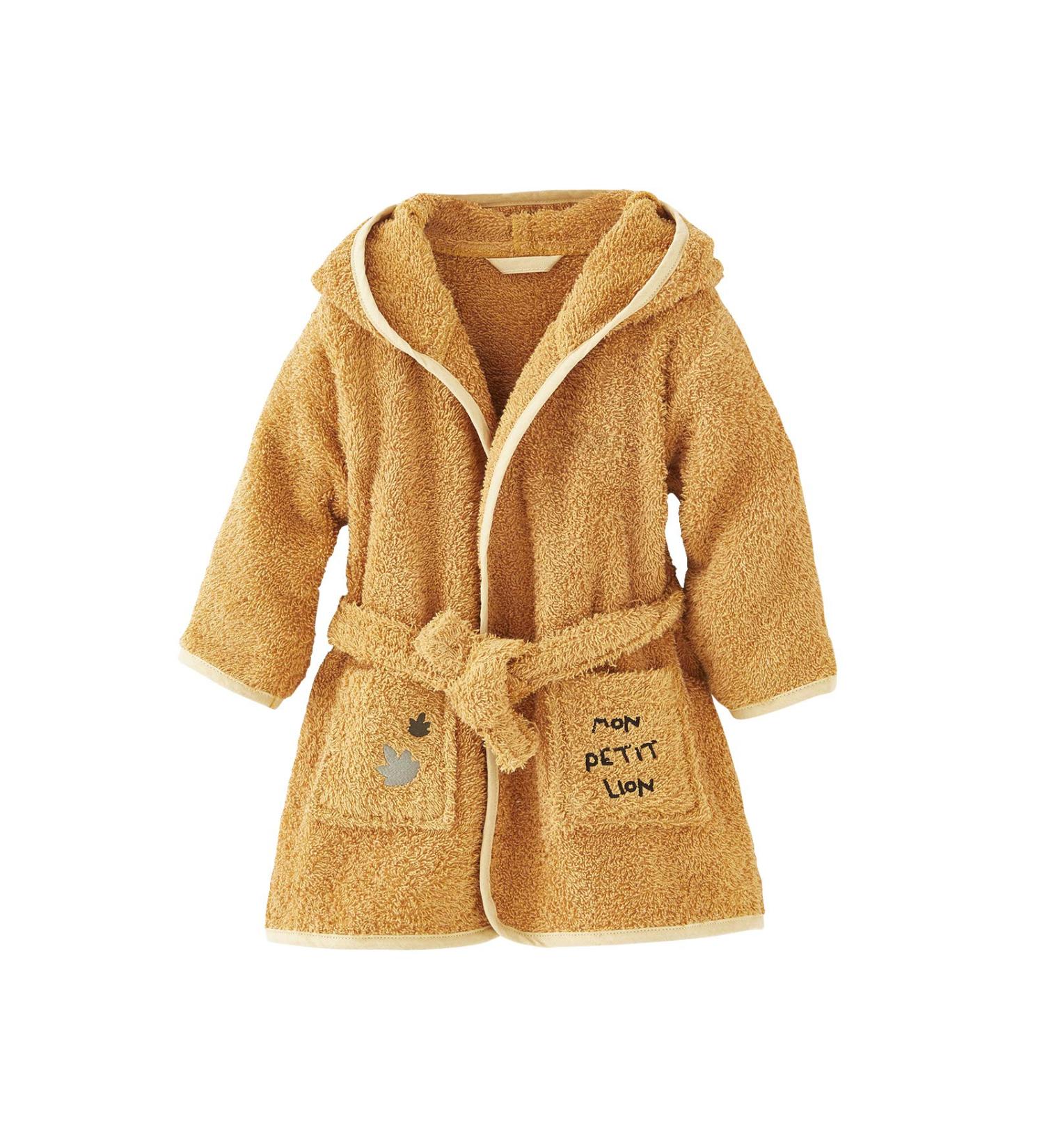 Vertbaudet Baby Bathrobe - Lion 80 Mustard Yellow | Soft & Cozy for Infants | International Shipping - Buy Online on SooperMarket.com