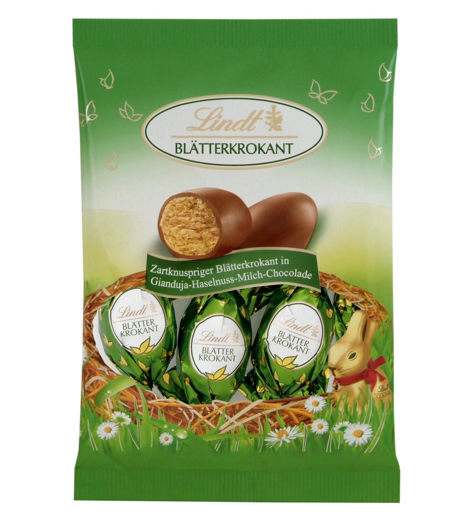 Lindt Chocolate Leaf Croced Eggs - 85g | Gianduja Hazelnut Milk Chocolate | Easter Treats | Buy 3-Pack Online - Buy Online on SooperMarket.com