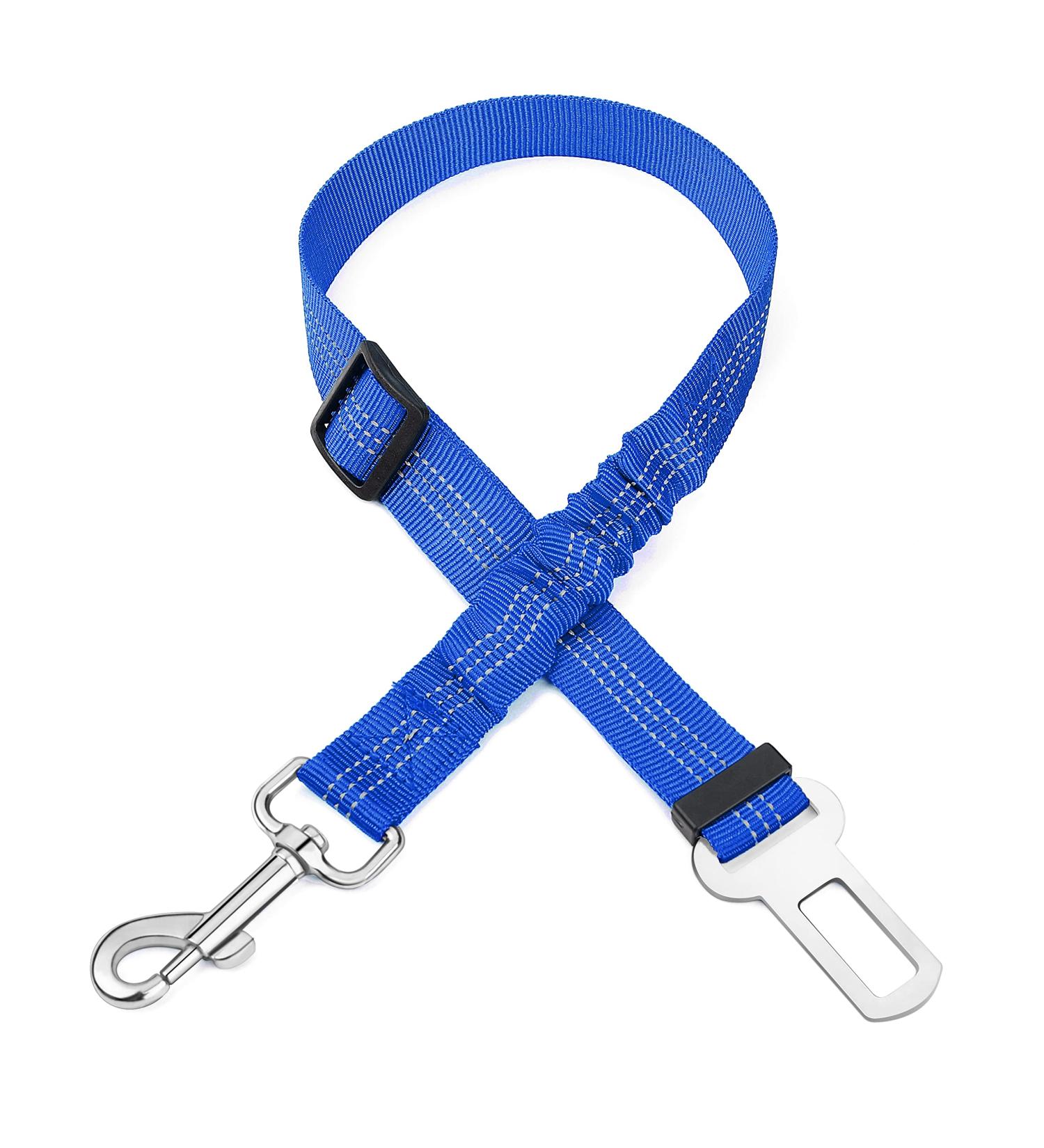 Oyefly Universal Dog Seat Belt Elastic Safety Belt for Dogs & Cats | Strong Carabiners | Fits All Car Types (Blue) - Buy Online on SooperMarket.com