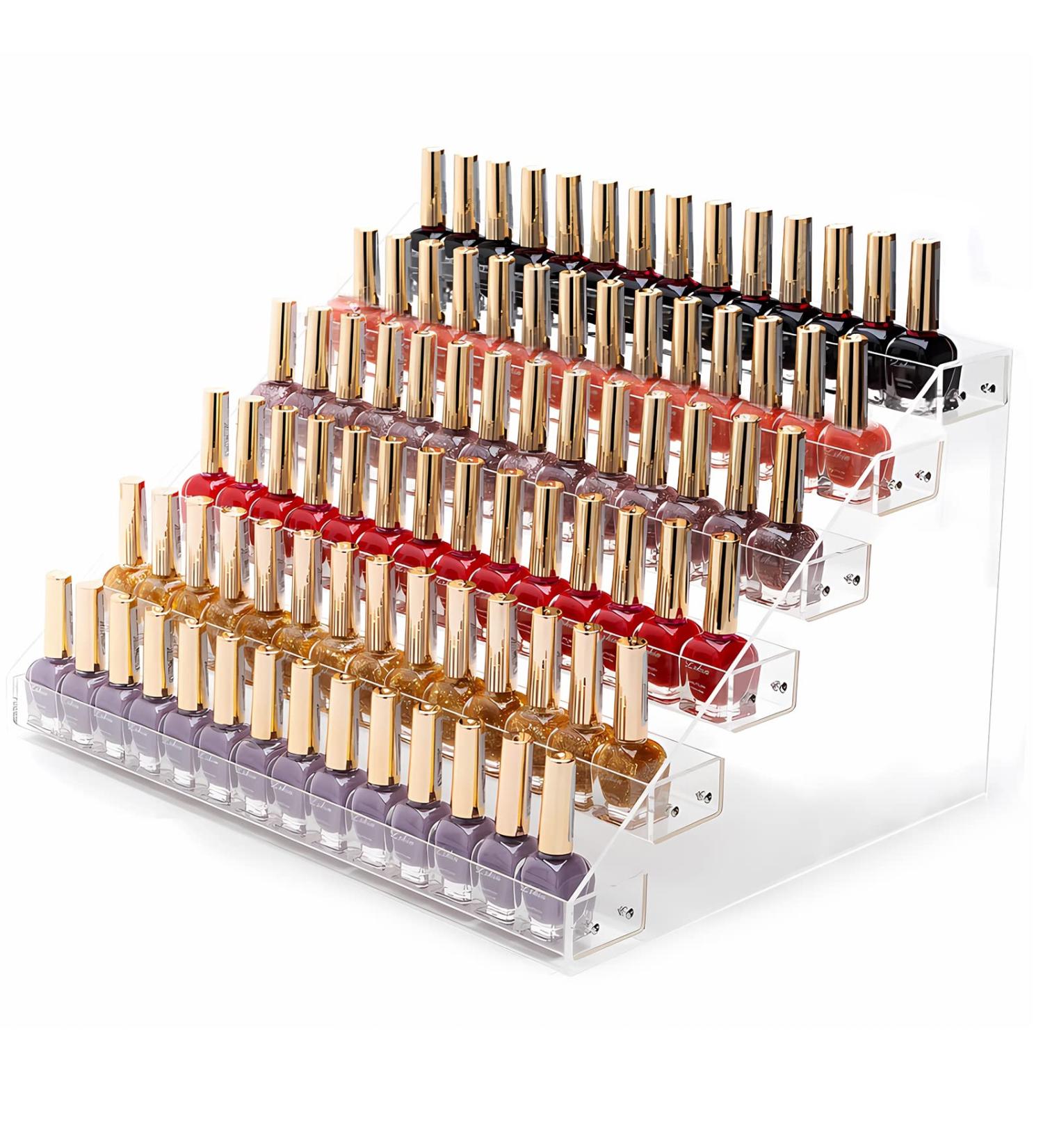 XiYee 6 Tier Nail Polish Storage Organiser Display Nail Polish Stand Nail Polish Shelf Acrylic Nail Polish Holder Perfume Storage Skin Care Organiser - Buy Online on SooperMarket.com