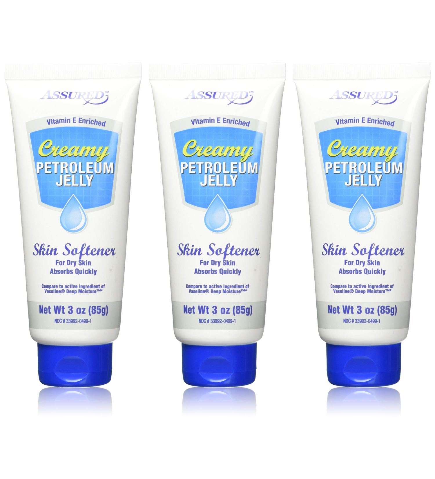 3-Pack Creamy Petroleum Jelly Hand Cream for Dry, Rough Skin - 3 oz Each - Absorbs Quickly - Softly Scented - Buy Online on SooperMarket.com