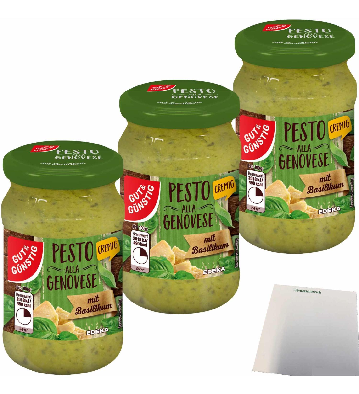 Good&Cheap Pesto alla Genovese 3-Pack (3x190g) - Creamy Italian Basil & Hard Cheese | International Shipping - Buy Online on SooperMarket.com