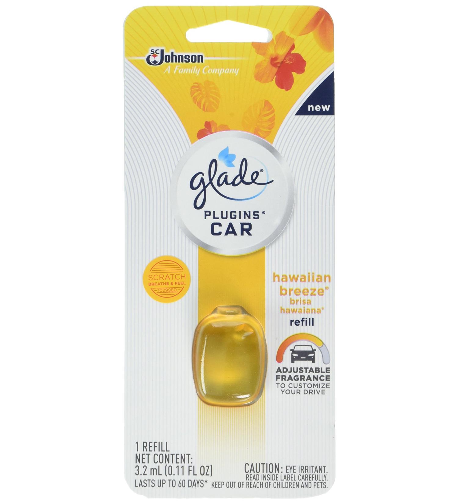 Glade Plug-Ins Hawaiian Breeze Scent Car Air Freshener 0.11 oz. Solid