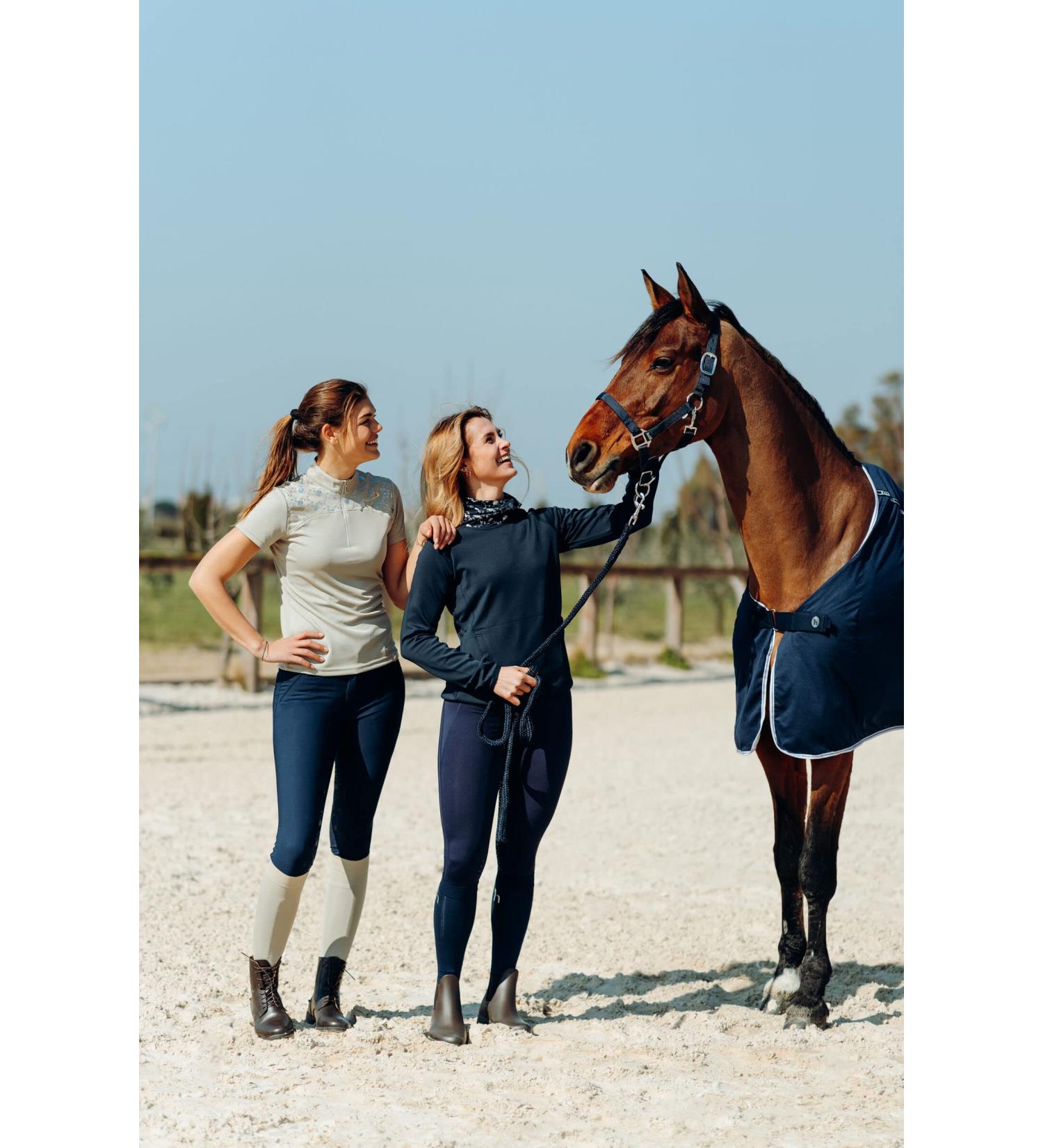 Horze Tessa Women's Silicone Full Seat Riding Tights - Peacoat Dark Blue, Size 30 - Buy Online on SooperMarket.com