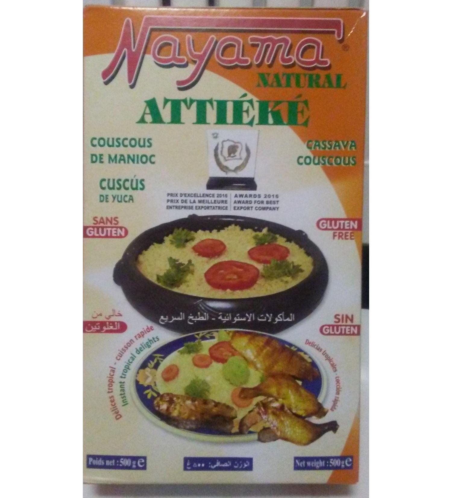 Nayama Attieke - Gluten Free Cassava Couscous 500g (17.6 oz) - Authentic African Food - Buy Online on SooperMarket.com