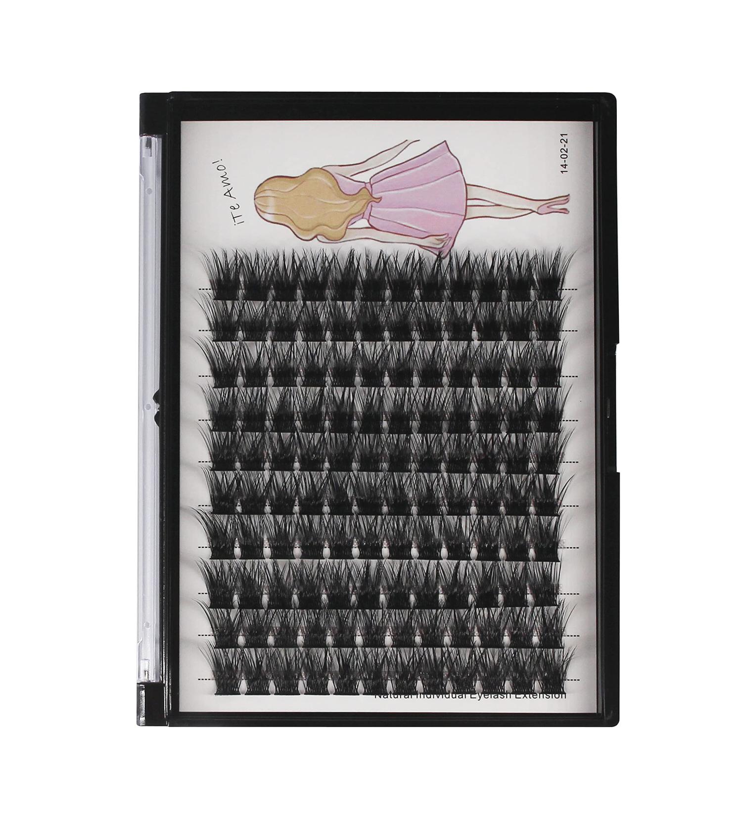 Bodermincer 120 Wide Cluster 3D Effect Eyelash Extensions 8MM - Home False Lashes - Buy Online on SooperMarket.com