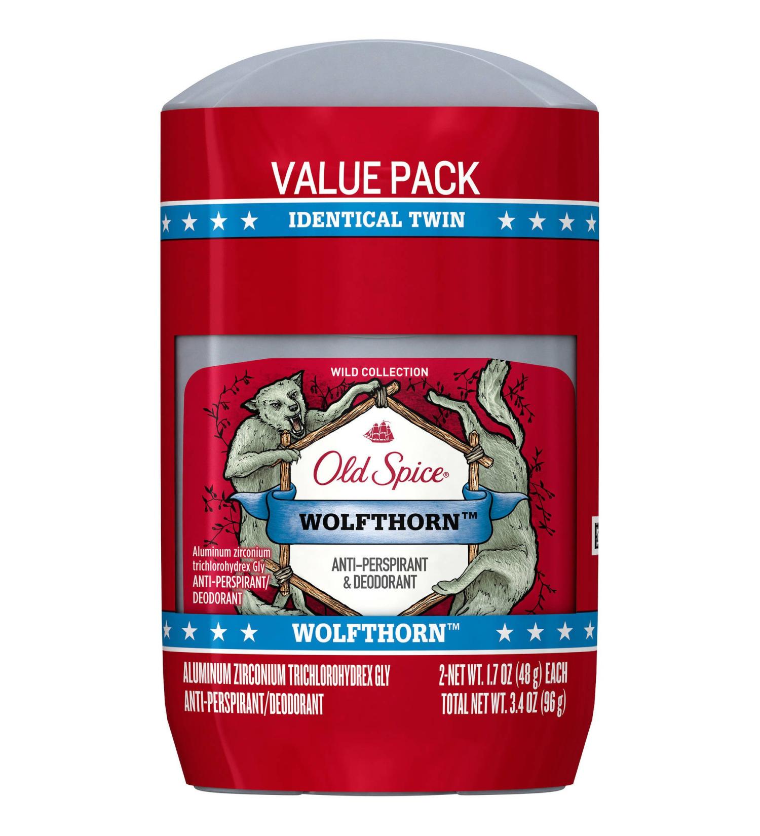 Old Spice Wolfthorn Antiperspirant and Deodorant 1.7 oz (Pack of 2)