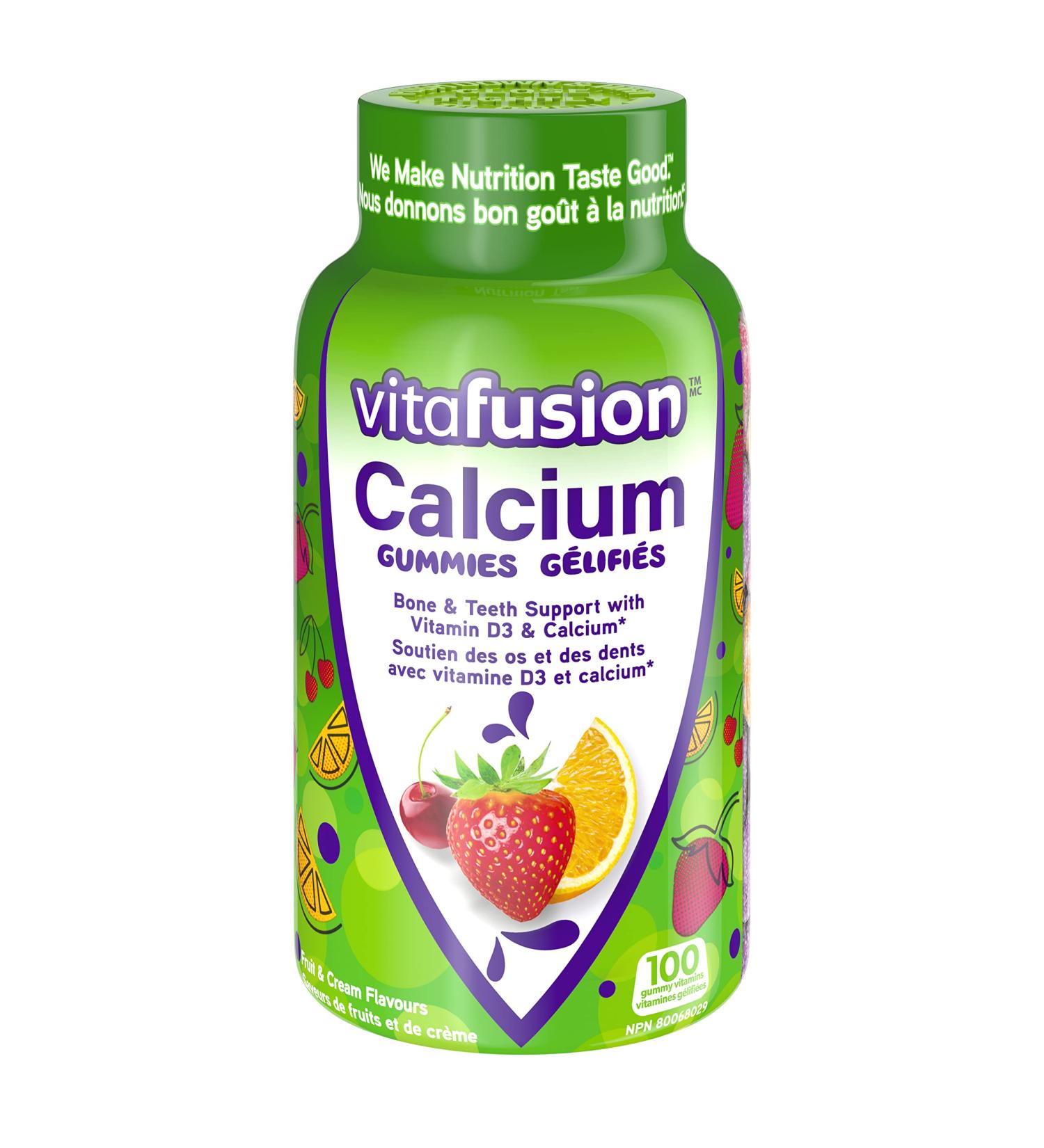 Vitafusion Calcium Adult Vitamin Gummies Strong Bones and Teeth Prevents Osteoperosis Muscle Function 100 Count (1.5-Month Supply) Packaging May Vary - Buy Online on SooperMarket.com