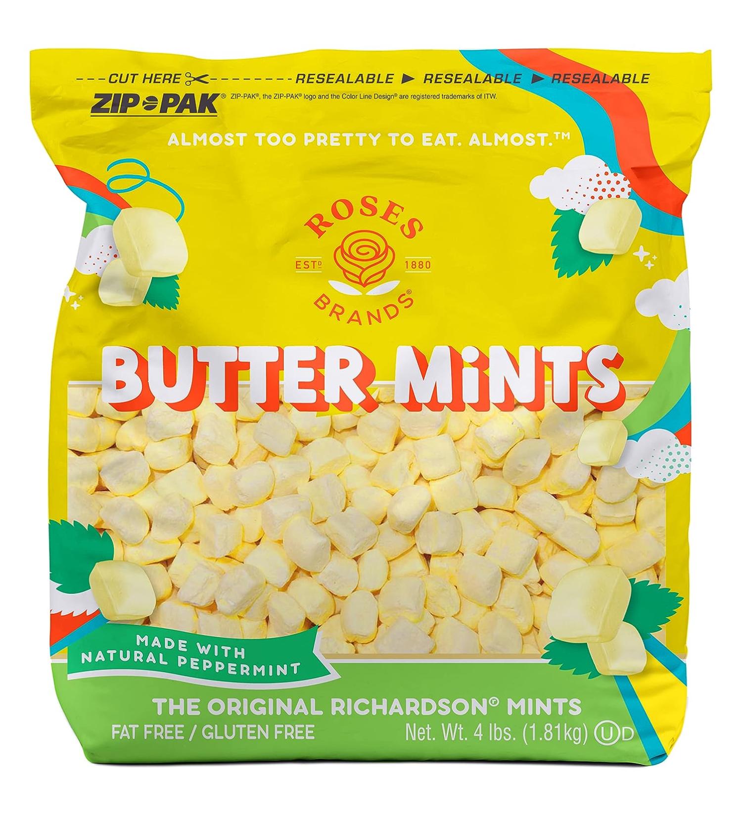 Roses Brands Butter Mints Peppermint Candy 4 lbs - Premium Sweet Treats - Buy Online on SooperMarket.com
