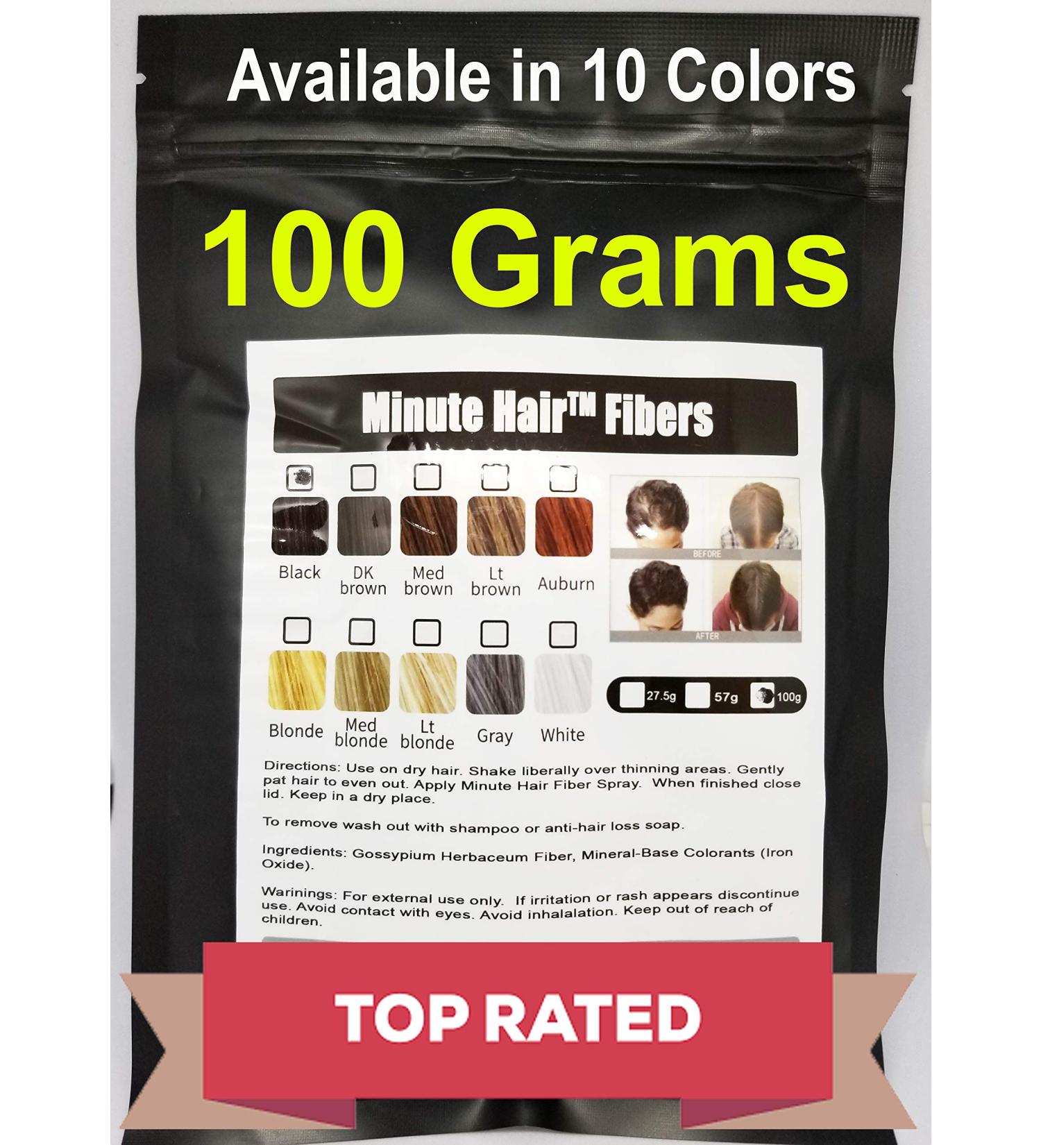 Minute Hair Refill Hair Loss Concealer 100g (Black) - Toppik & Xfusion Competitor - Hair Building Fibers - Buy Online on SooperMarket.com