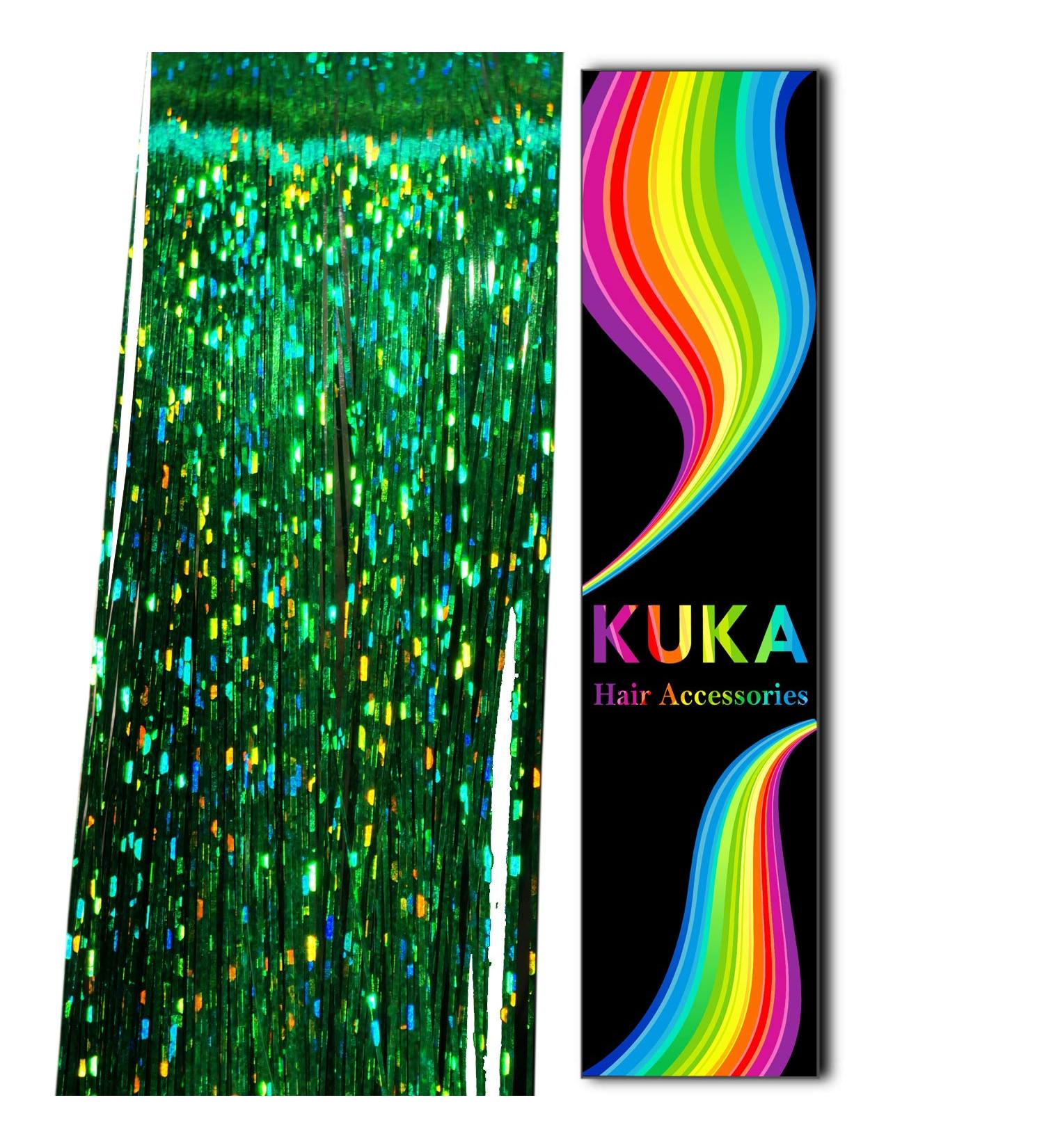Fairy Hair Tinsel Extensions (Holographic green) - Buy Online on SooperMarket.com