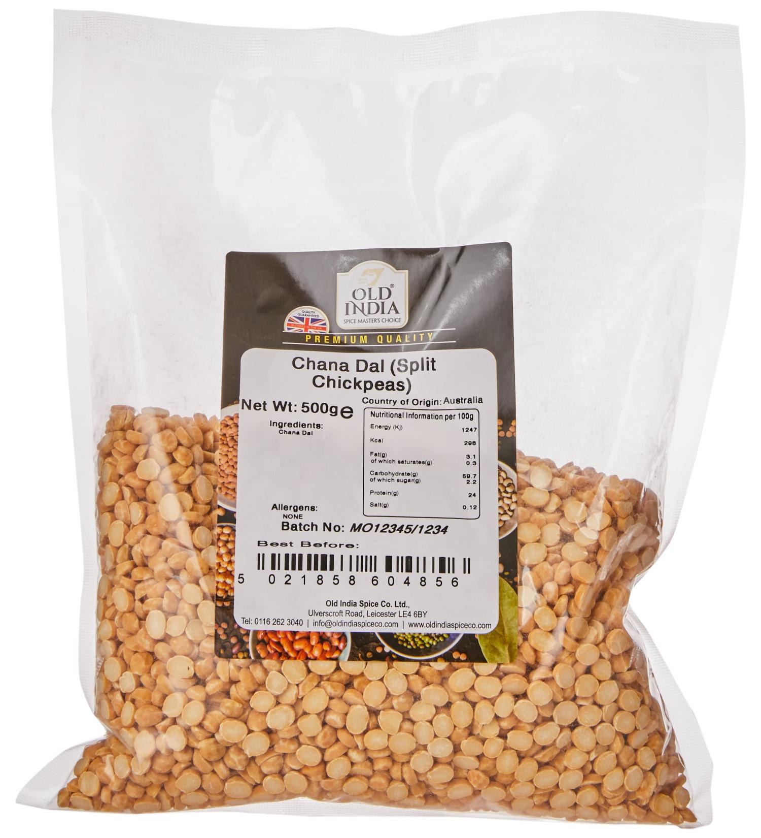 Old India Chana Dal 500g - Premium Split Chickpeas for Delicious Recipes - Buy Online on SooperMarket.com