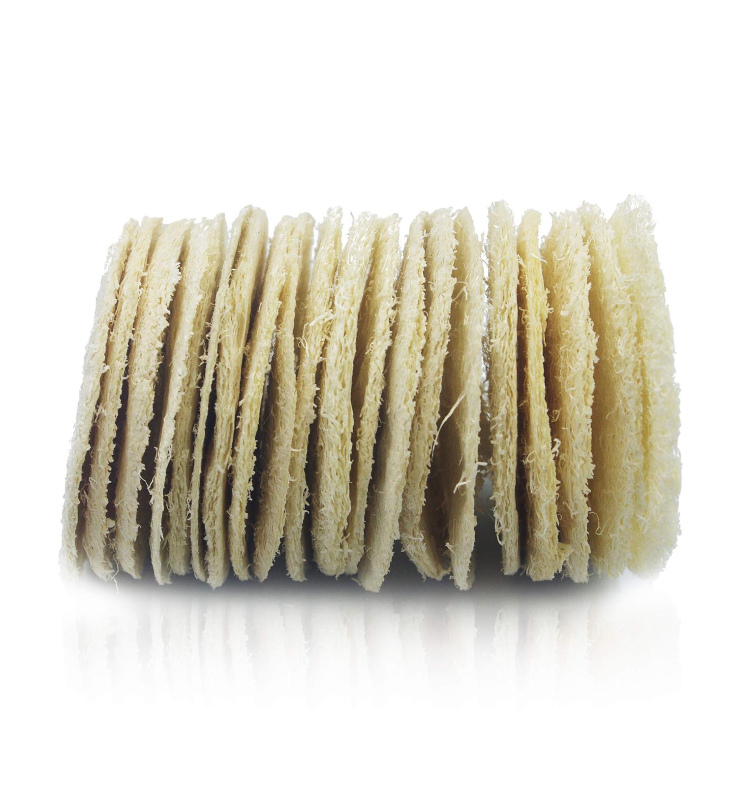 15 Pack Mini Exfoliating Loofah Face Pads - Eco-Friendly Shower Scrubber & Makeup Cleanser - Buy Online on SooperMarket.com