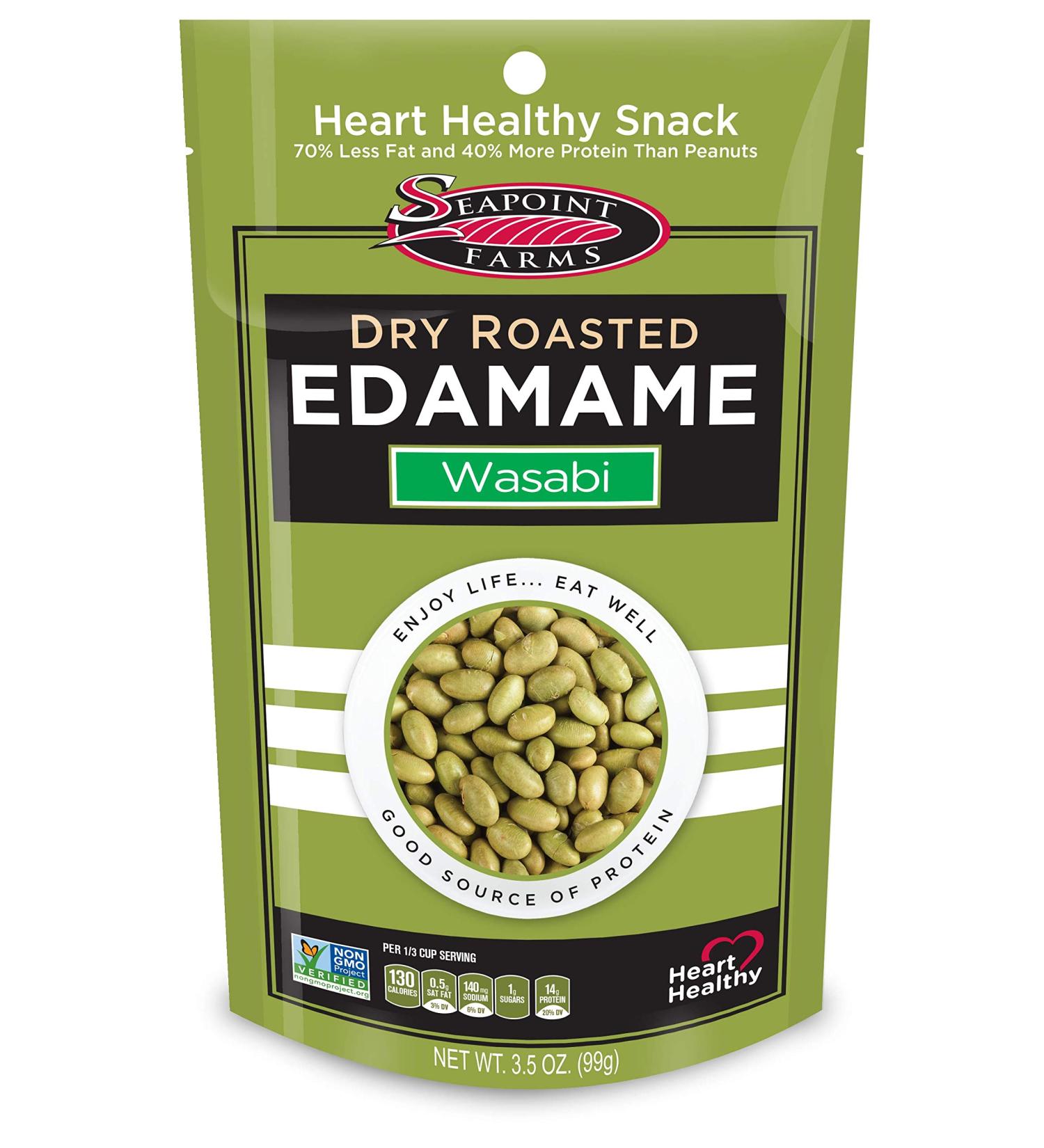 Seapoint Farms Dry Roasted Edamame Wasabi Pouches 3.5 oz 3 pk - Buy Online on SooperMarket.com