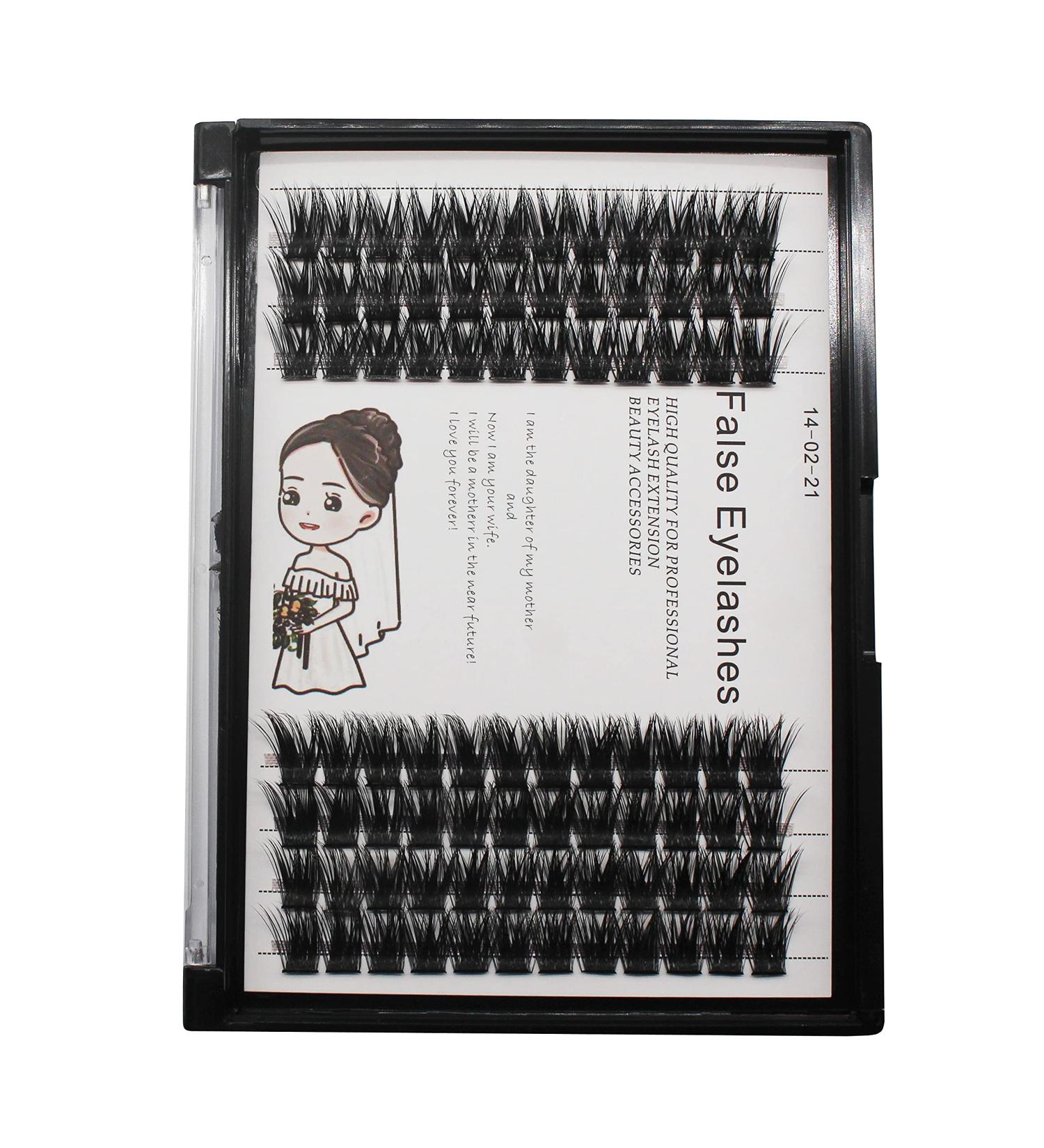 Bodermincer 84 Clusters Large Pack D Curl Volume Lashes Set | 18mm Individual DIY Eyelash Extension Kit for Women | Black False Lashes for Home Extension - Buy Online on SooperMarket.com