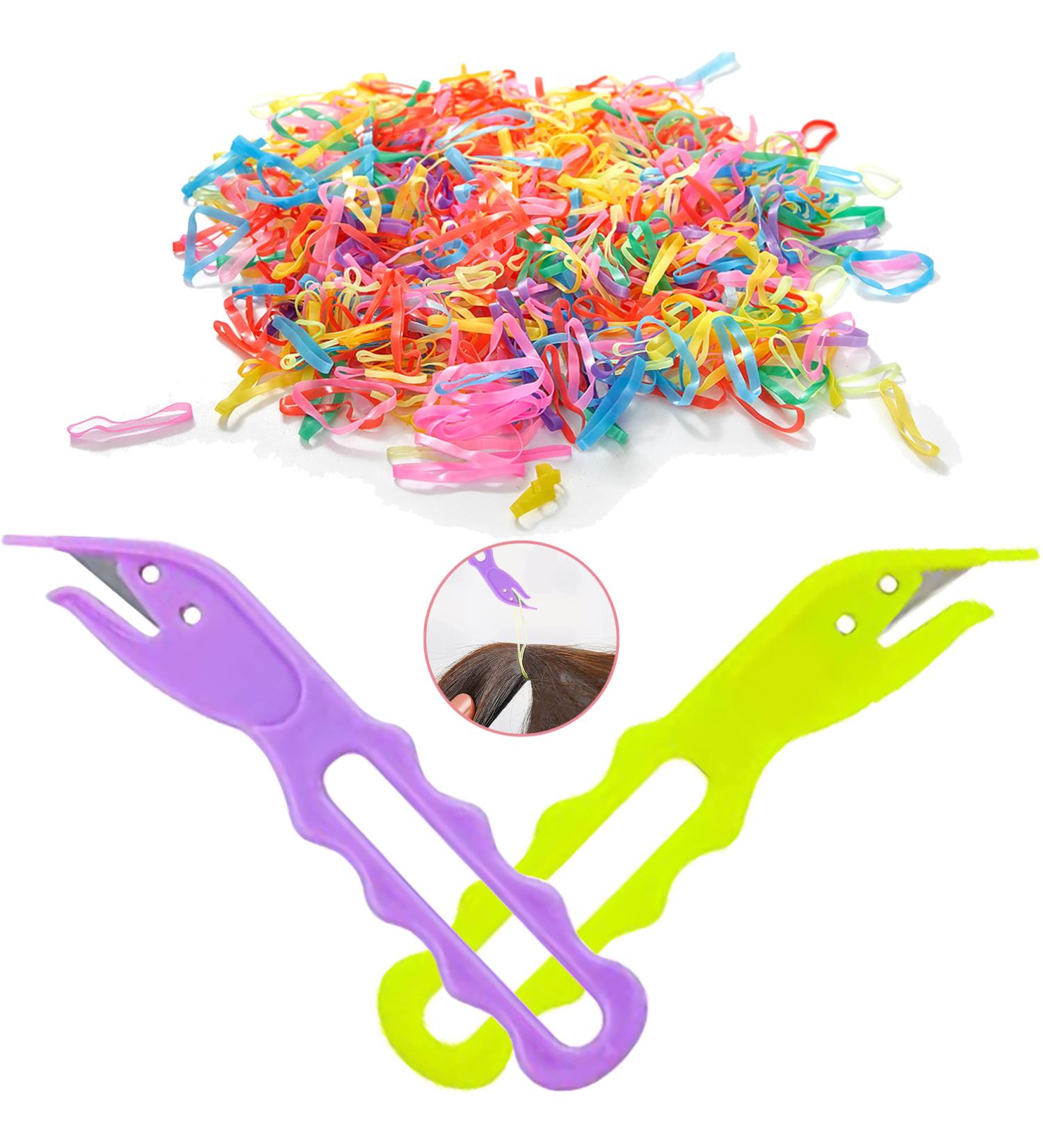 760Pcs Mini Color Elastic Hair Ties Set with Hair Elastic Bands Remover and Tie Cutter - Rubber Hair Band Remover for Girls and Women - 762 Piece Set - Buy Online on SooperMarket.com