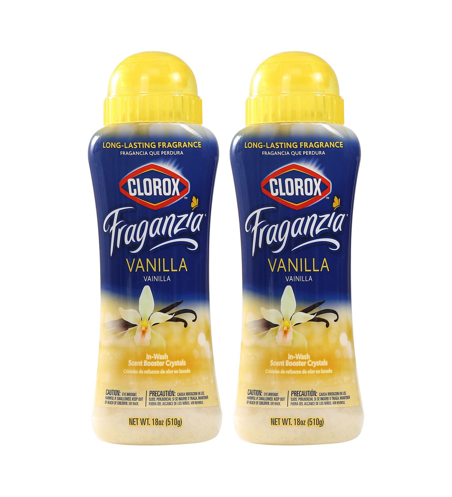 Clorox Fraganzia In-Wash Scent Booster Crystals - Vanilla Scent 18oz Twin Pack | Laundry Scent Booster for Freshness | 36oz Total - Buy Online on SooperMarket.com