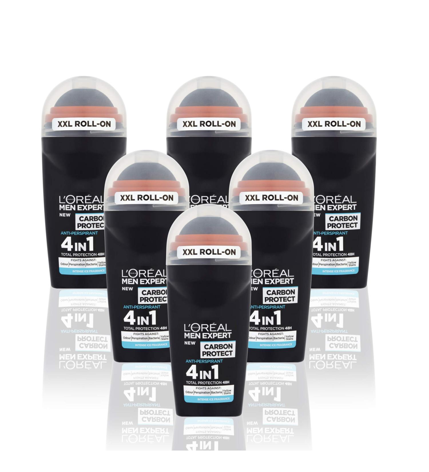 Men Expert Carbon Protect 48H Anti-Perspirant Deodorant for Men 50 ml Pack of 6 Bulk Buy