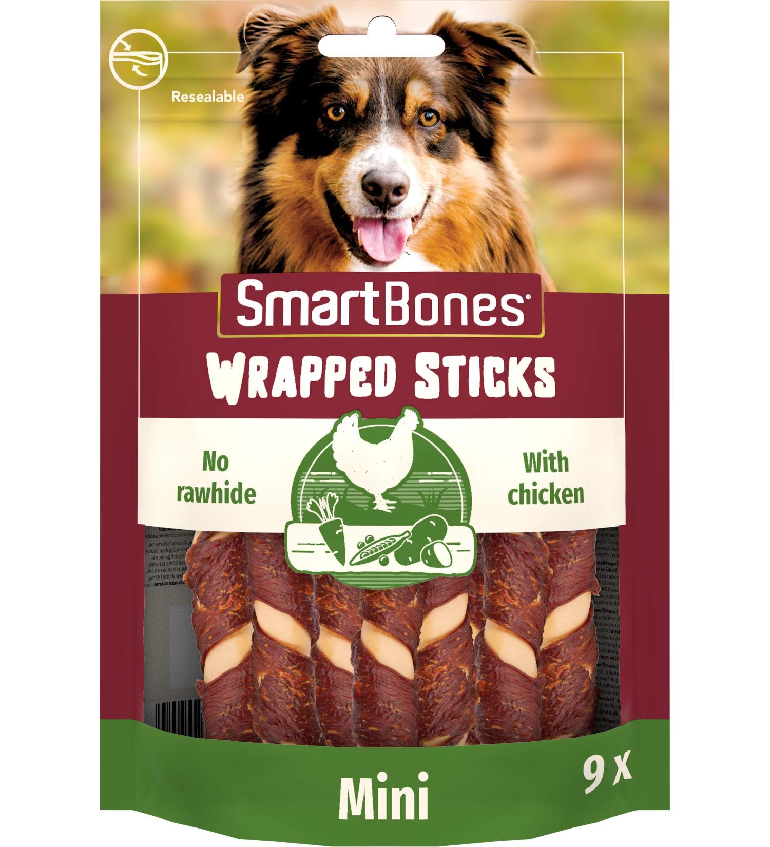 Smartbones 9 Mini Chicken Wrapped Sticks Rawhide Free Chew Dog Treats Chicken 112 g (Pack of 1) - Buy Online on SooperMarket.com