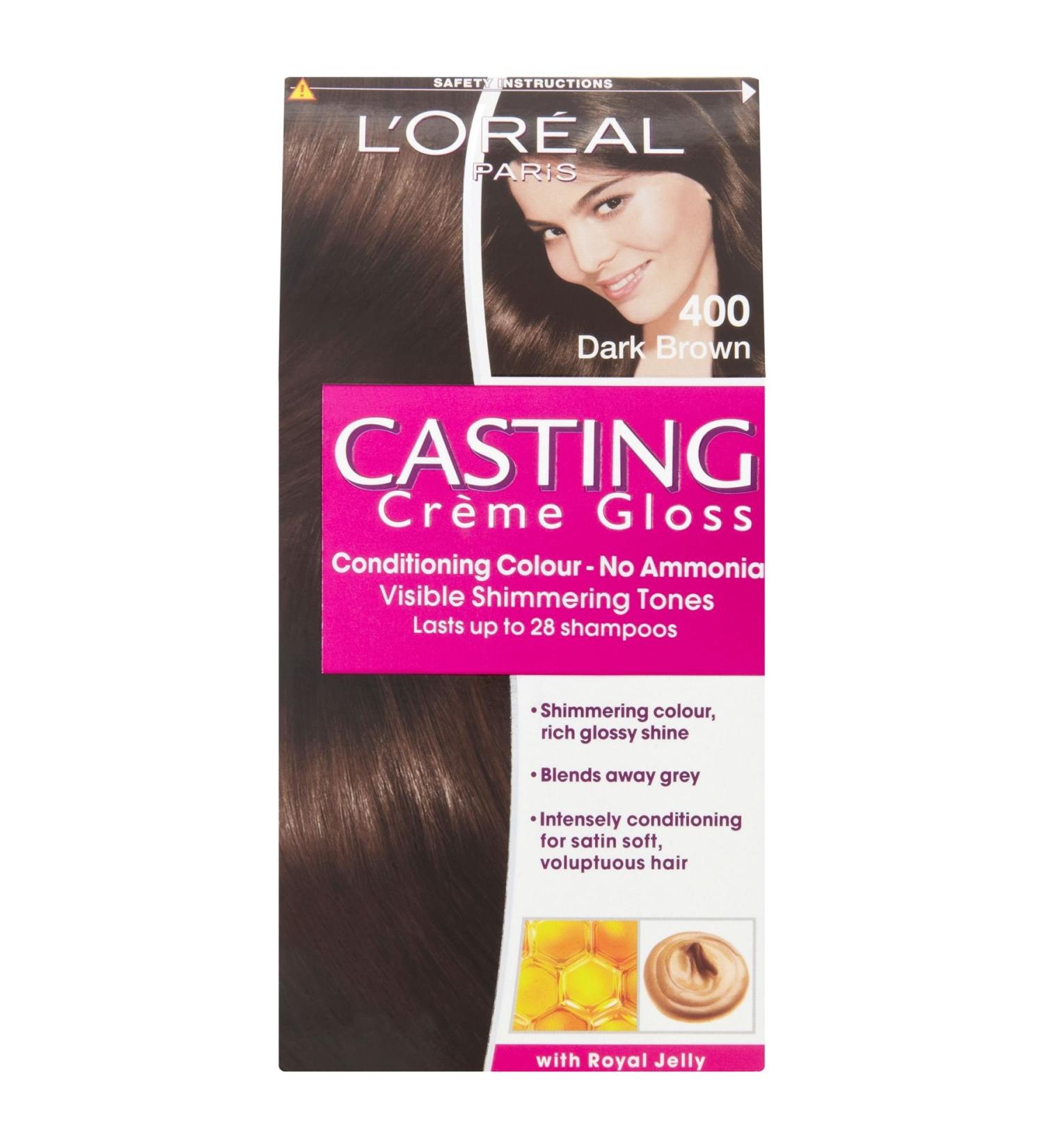 3 x L'Oreal Paris Casting Creme Gloss Conditioning Colour 400 Dark Brown