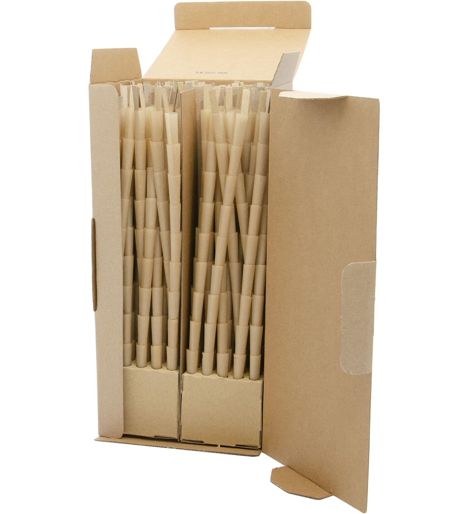 Zig-Zag Unbleached Pre Roll Cones Bulk 900 Count 1 Size Slow Burning 100% Natural Gum Arabic No Bleach Authentic - Buy Online on SooperMarket.com