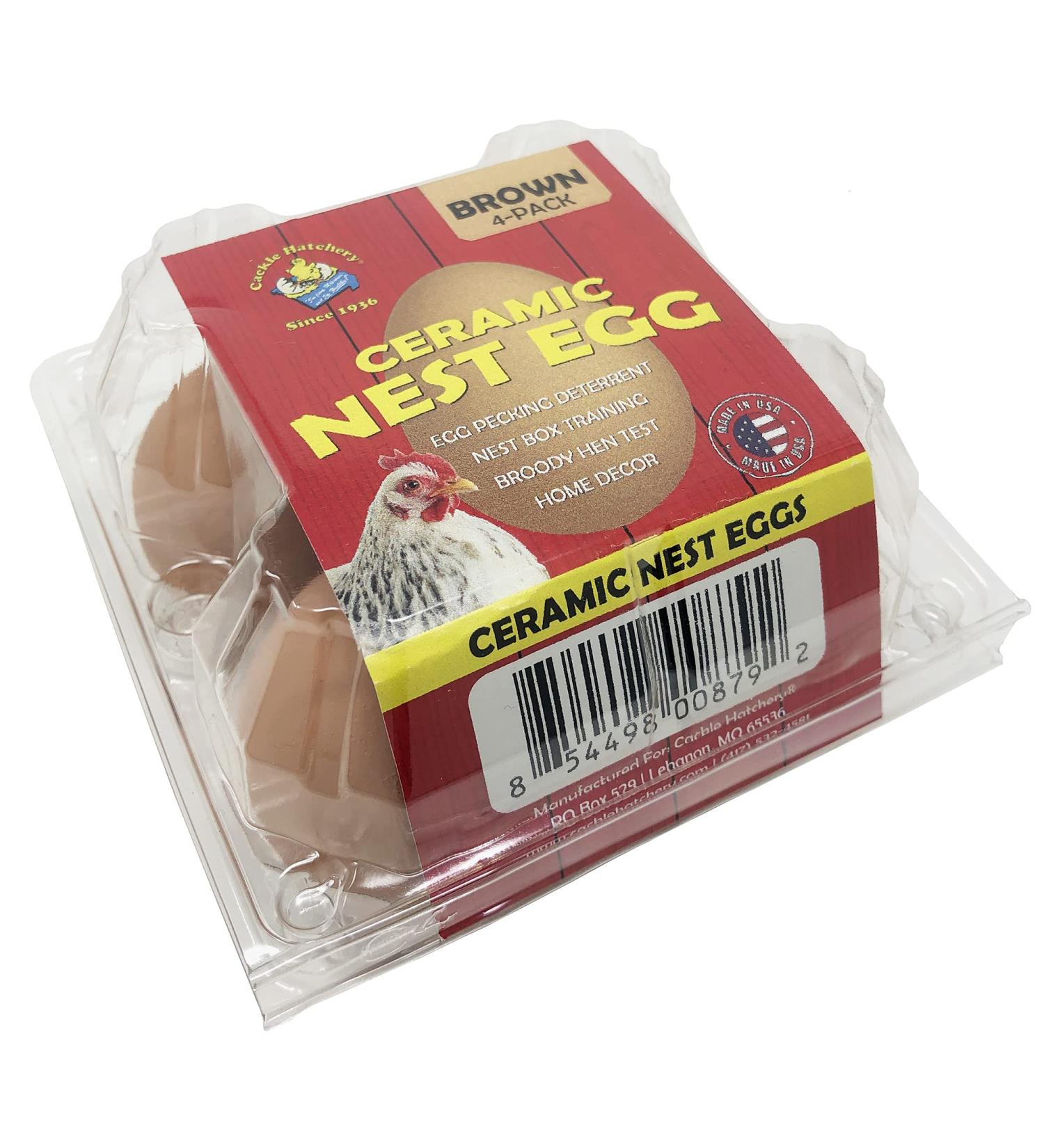 Cackle Hatchery Ceramic Nest Eggs (4ct) (4 Brown)