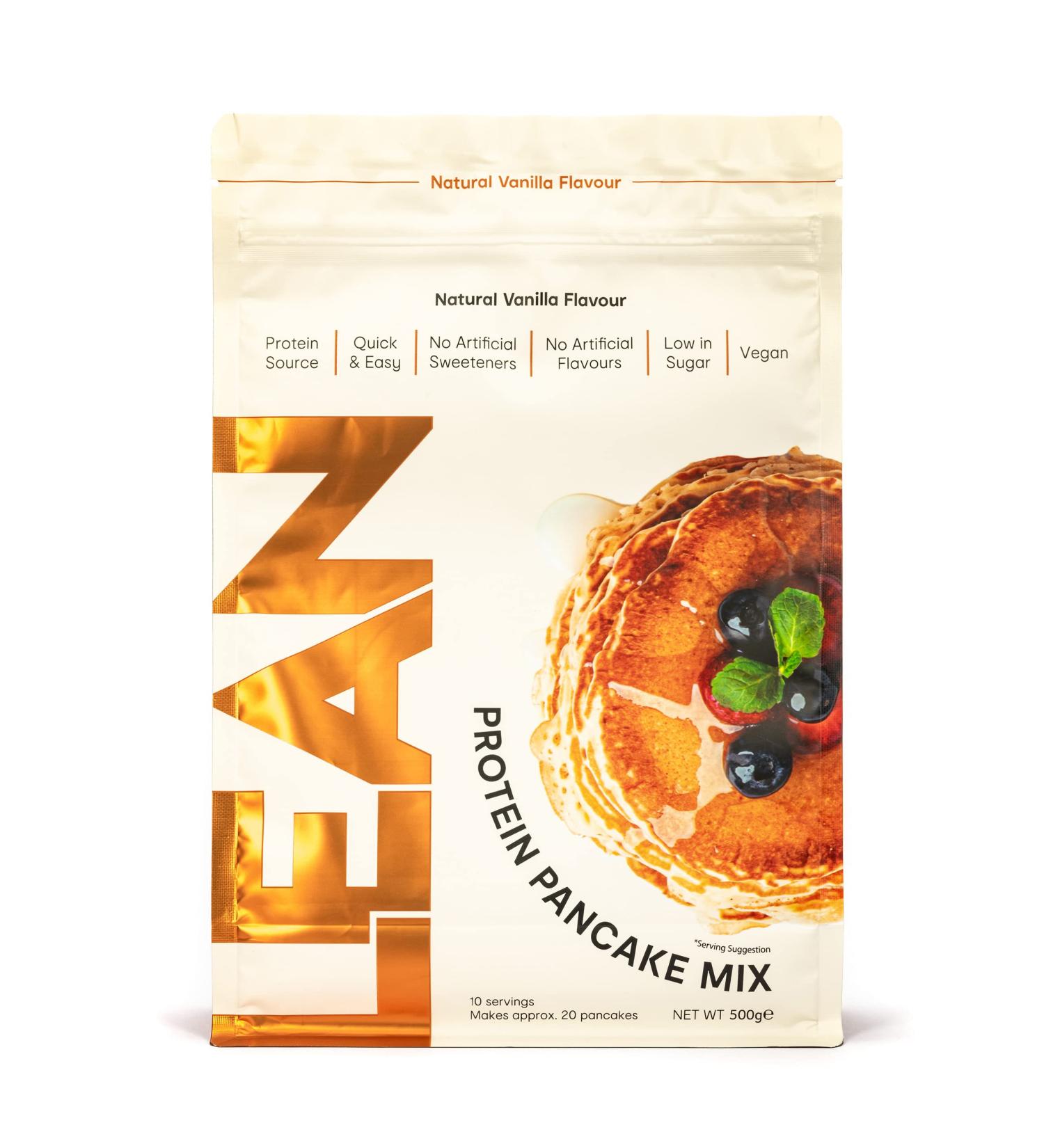 LEAN with Lilly Vegan Protein Pancakes - Natural Vanilla Flavour 500g - Buy Online on SooperMarket.com