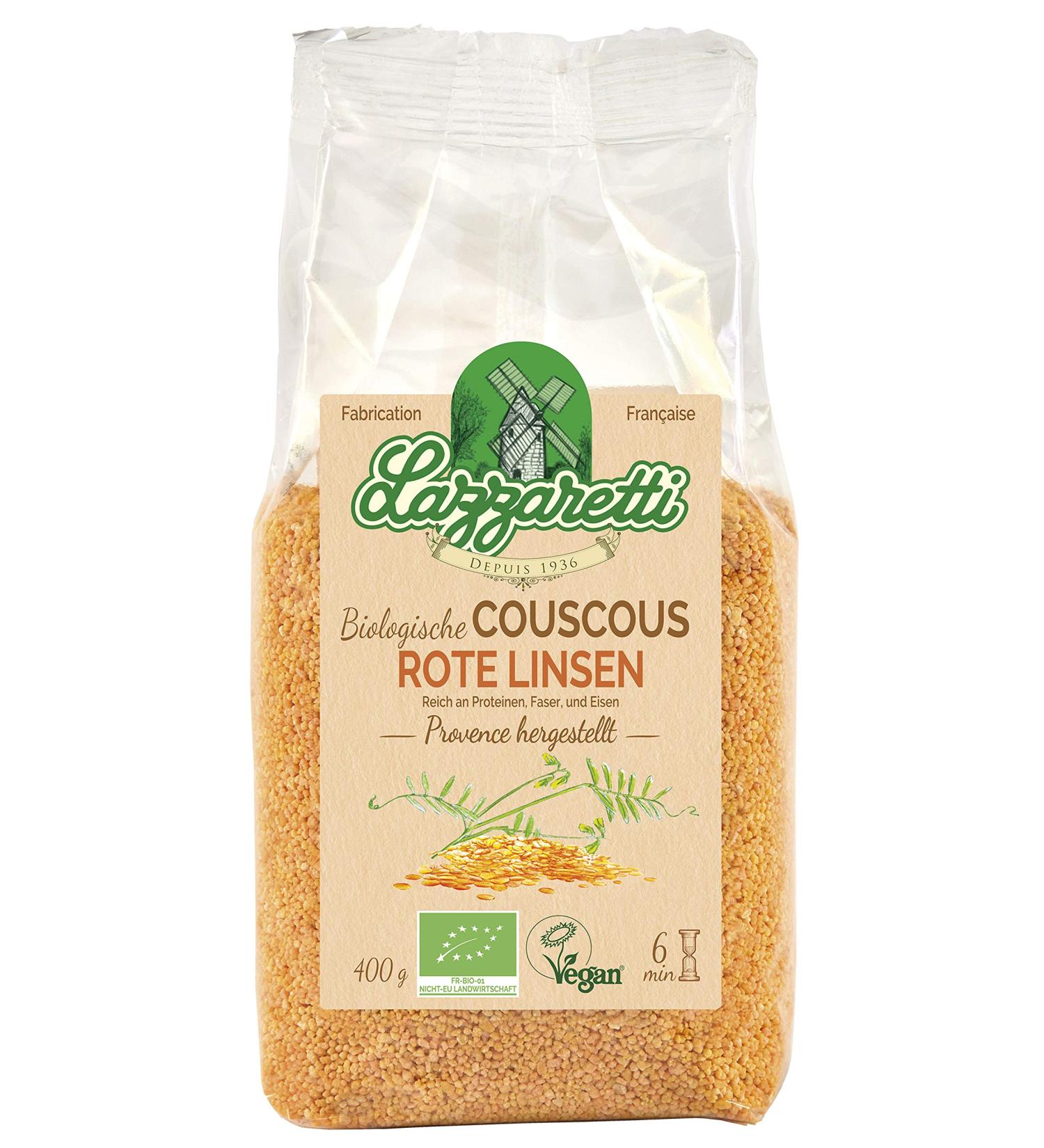 Lazzaretti Organic Couscous Red Lentils 400 g