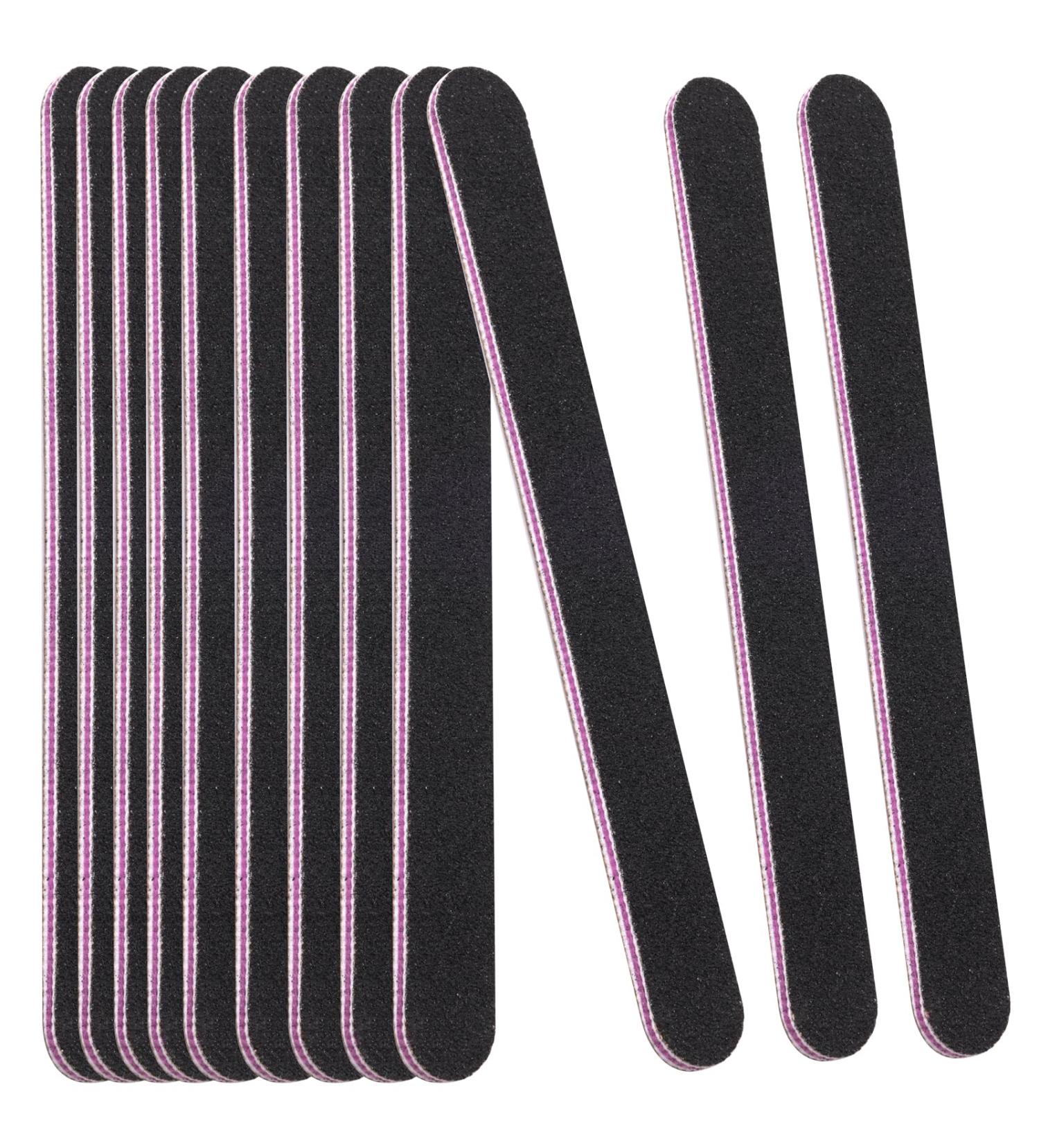 VONKMATT Professional Nail Files 12PCS Double Sided Emery Board - Home Nail Buffer Files 100/180 Grit - Buy Online on SooperMarket.com