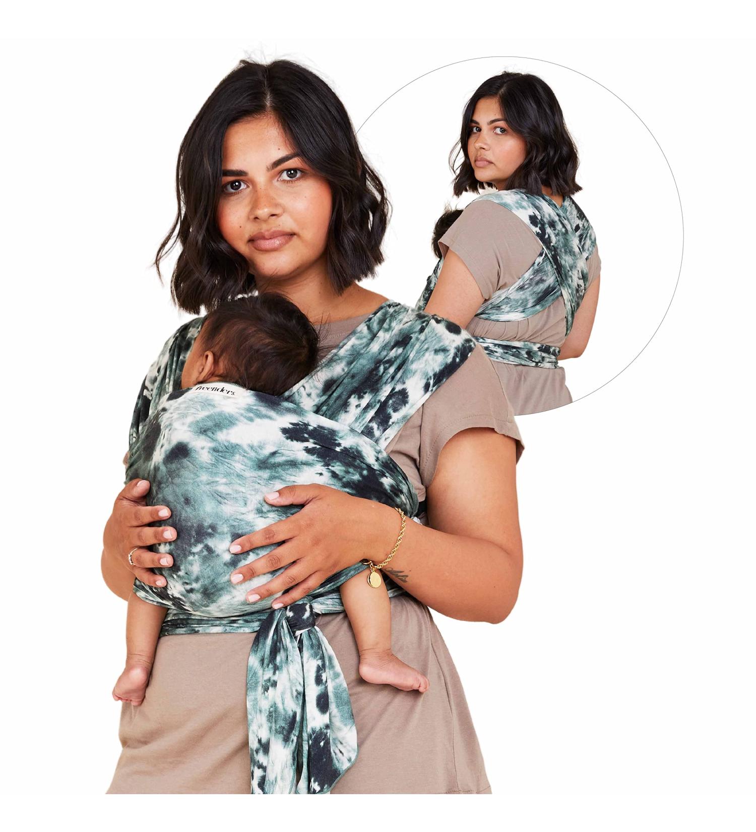 Freerider Co. Stretchy Baby Wrap Carrier | Premium Tencel Fabric | Certified Hip Healthy | Newborn to 30lbs | Ergonomic Design | Verte Color - Buy Online on SooperMarket.com