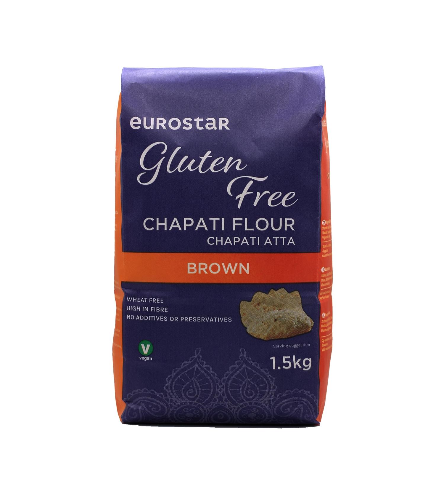 Eurostar Chapati Atta Gluten Free Flour 1.5kg - Brown, Pack of 1 - Buy Online on SooperMarket.com