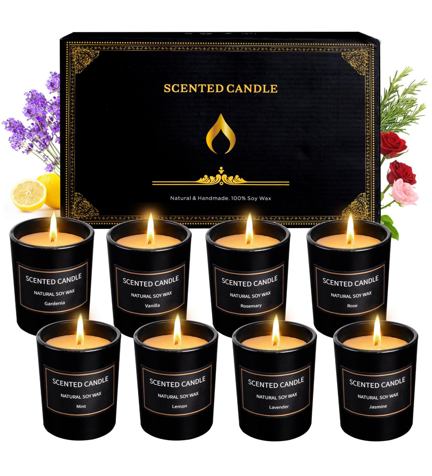 Kristen Fragrance Candles Gift Set for Women - 8-Pack Natural Soy Wax Aromatherapy Candles for Home | Ideal Birthday Christmas & Thanksgiving Gifts - Buy Online on SooperMarket.com