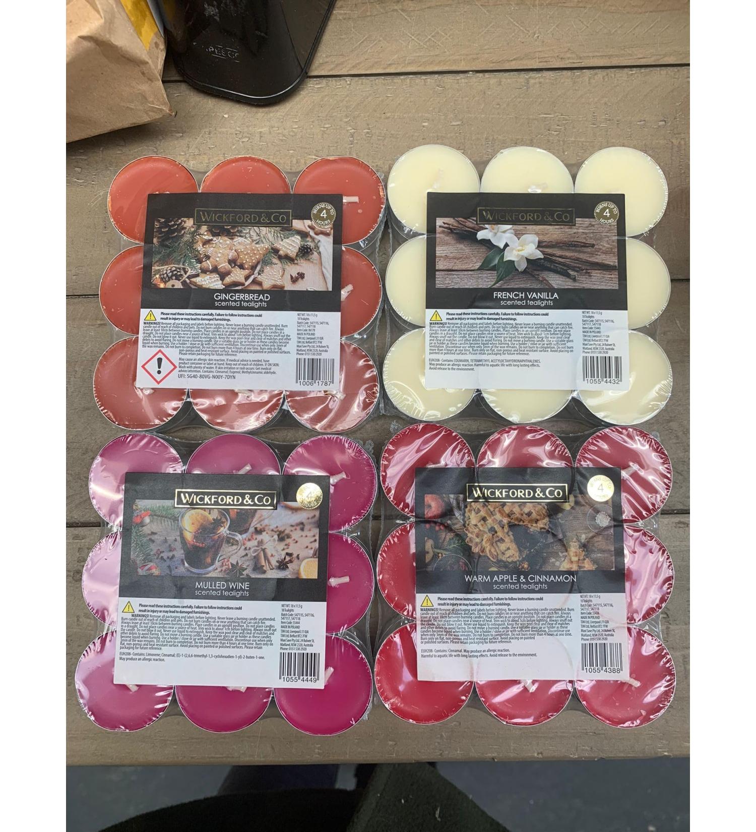 72 wickford & co Mixed Selection of tealight scents Try Them All - Buy Online on SooperMarket.com