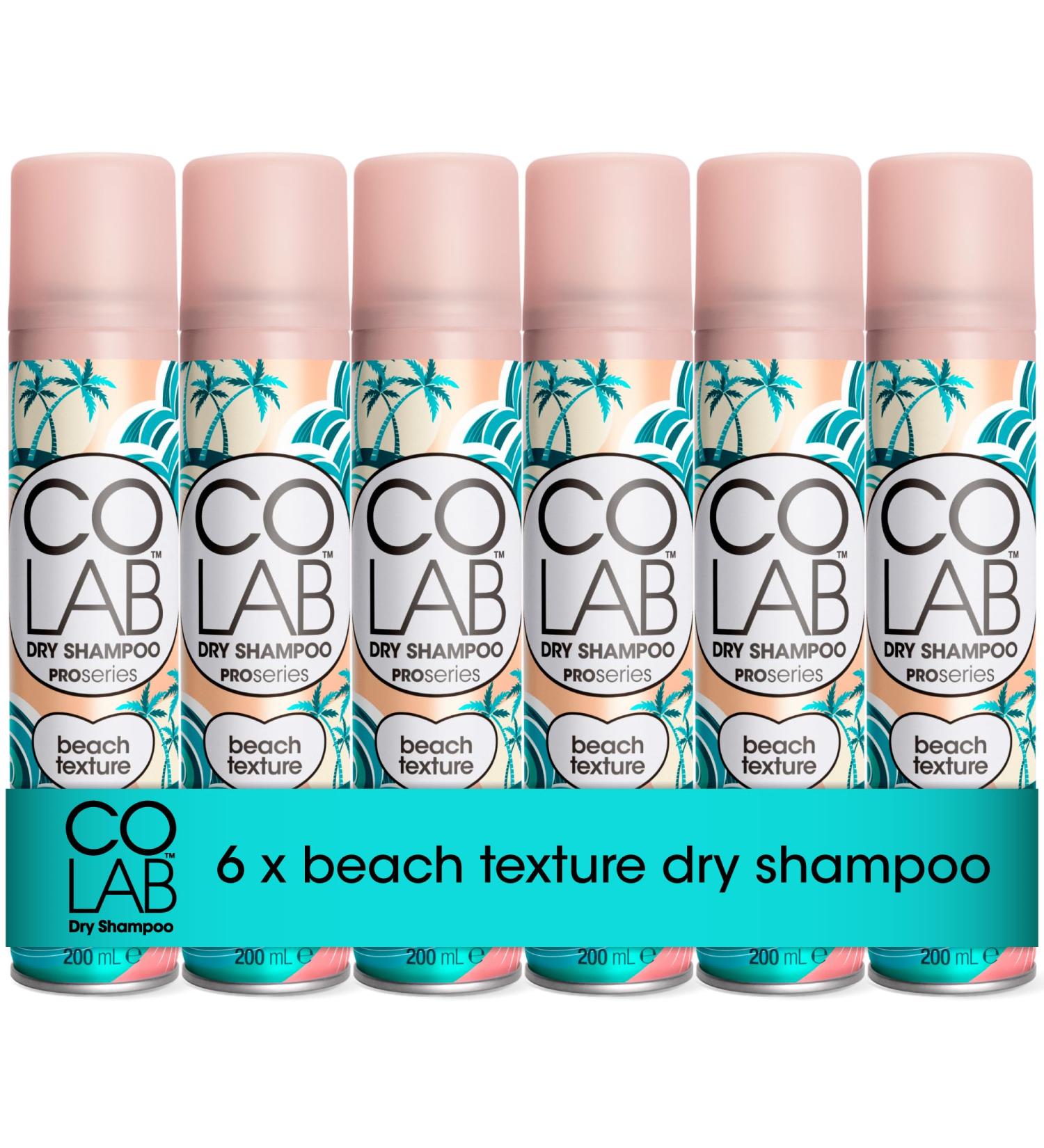 COLAB Dry Shampoo Beach Texture Pack of 6 200ml - Refreshing & Texturising Dry Shampoo Spray - Buy Online on SooperMarket.com