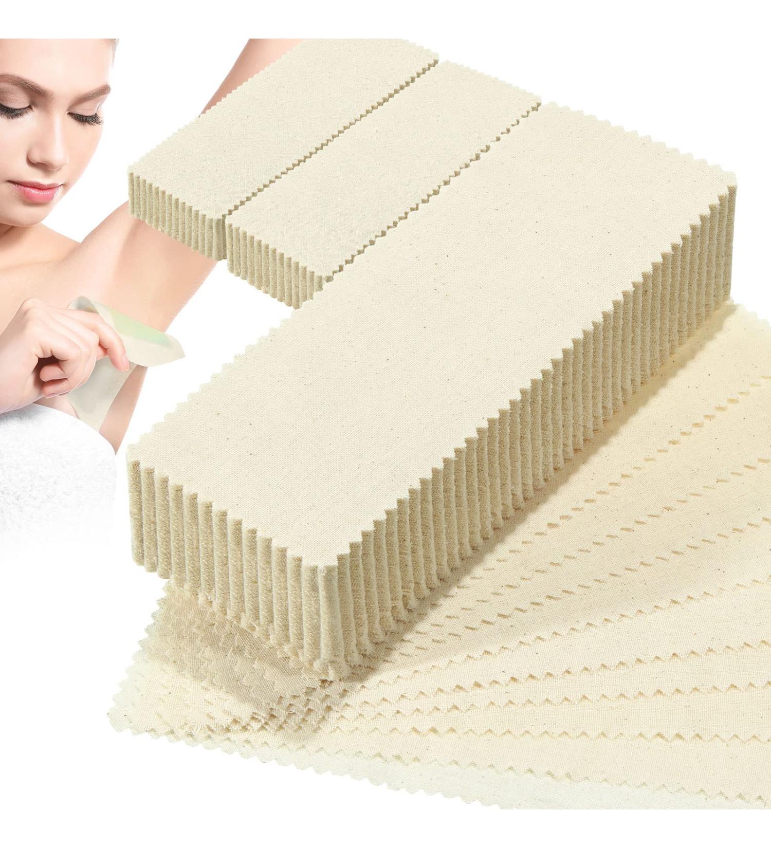 300 Pcs Natural Muslin Epilating Face Wax Strips for Hair Removal - Precut Waxing Strips for Women and Men - Body and Facial Cotton Wax Cloth Strip (4 x 1.5 Inch, 8 x 2.8 Inch) - Buy Online on SooperMarket.com