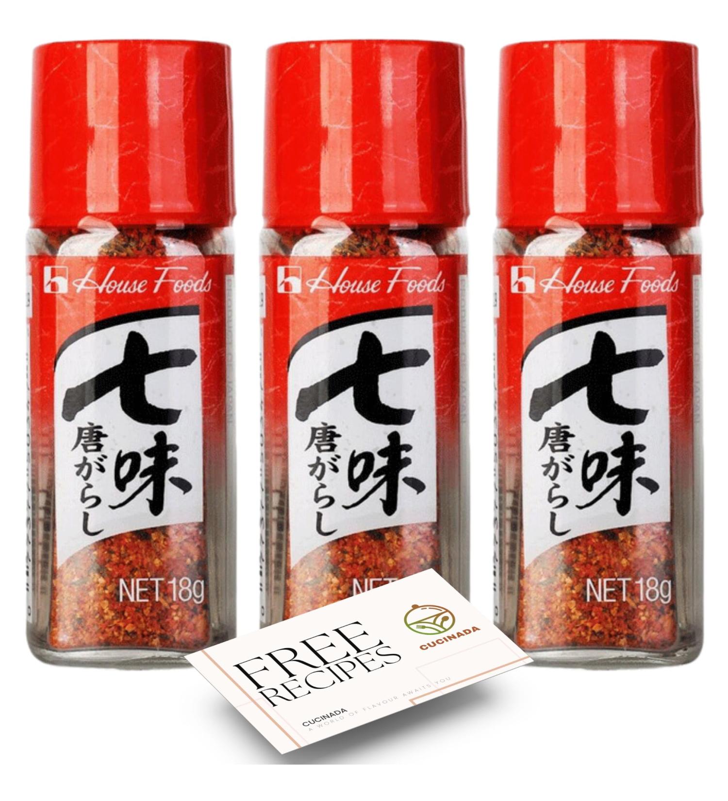 Shichimi Togarashi 7 Spice Pepper Bundle (18 g x 3) | House Foods Shichimi Togarashi