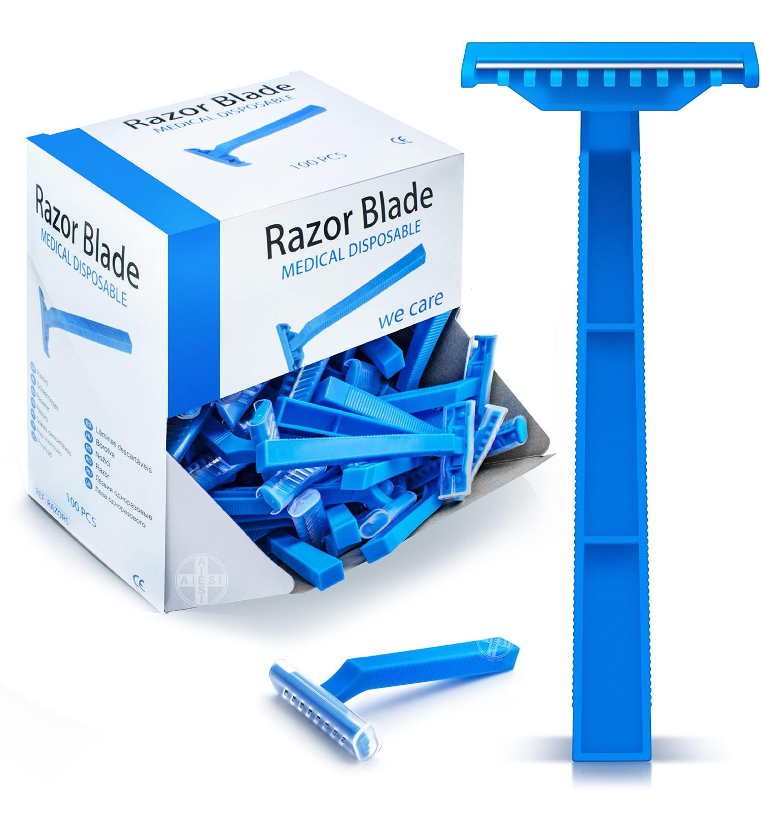 AIESI Disposable Razor - 1 Blade Non-Sterile (Pack of 100) | Buy Internationally - Fast Shipping & Best Quality - Buy Online on SooperMarket.com