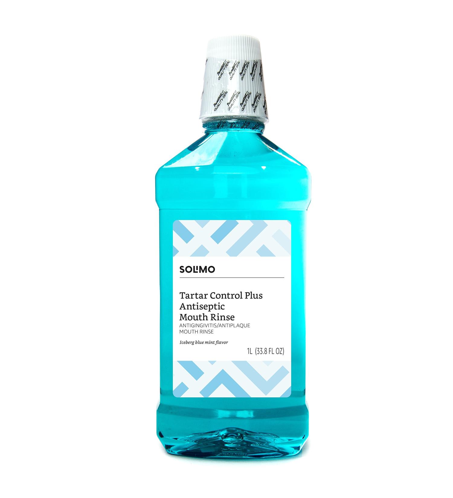 Solimo Tartar Control Plus Antiseptic Mouth Rinse 1L - Iceberg Blue Mint | Pack of 1 - Buy Online on SooperMarket.com