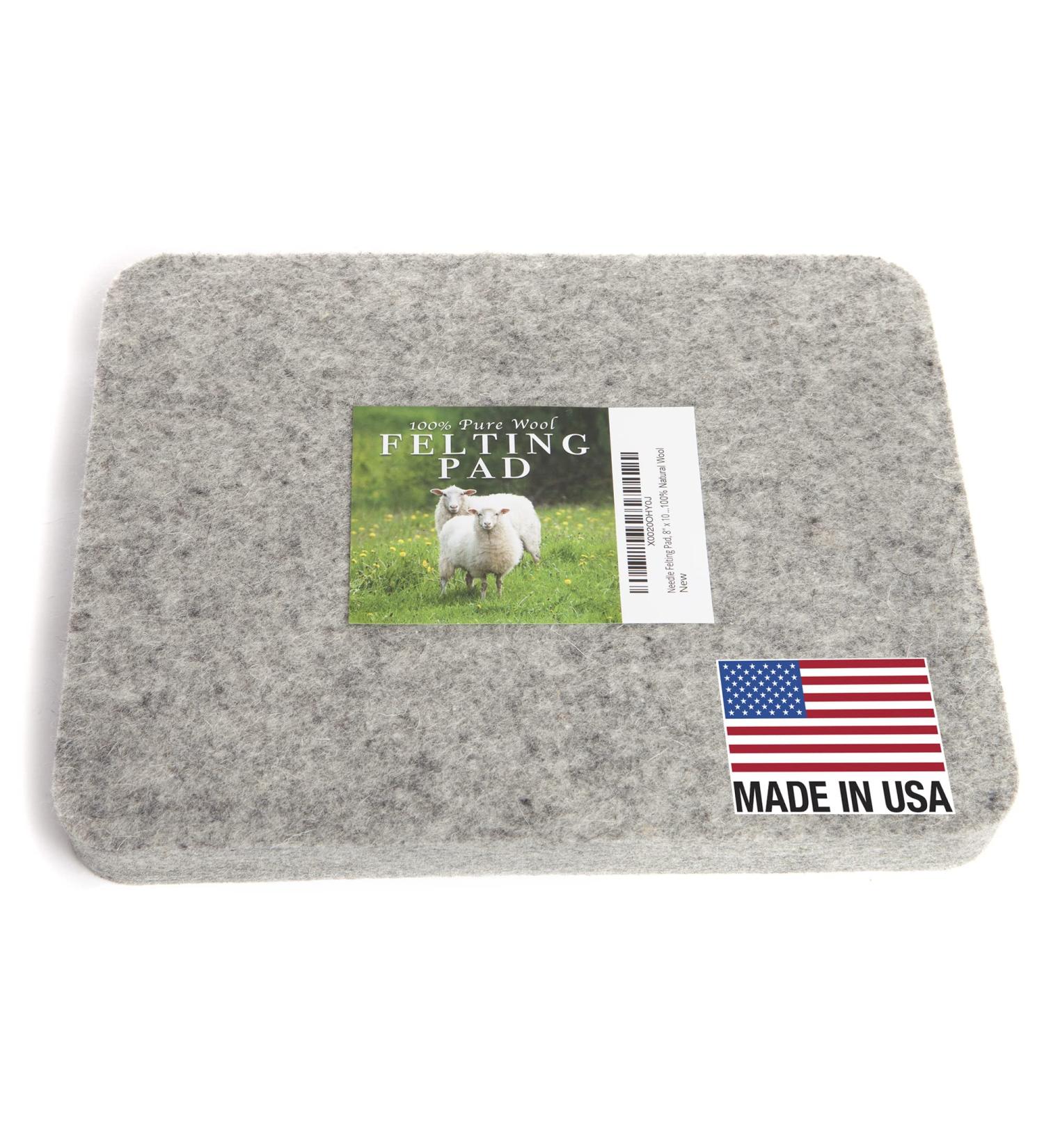 Desert Breeze Distributing Made in USA  Needle Felting Pad  8 x 10 x 1 inch  100% Natural Wool  Firm  for Precision Felting 8 x 10 Precision - Buy Online on SooperMarket.com