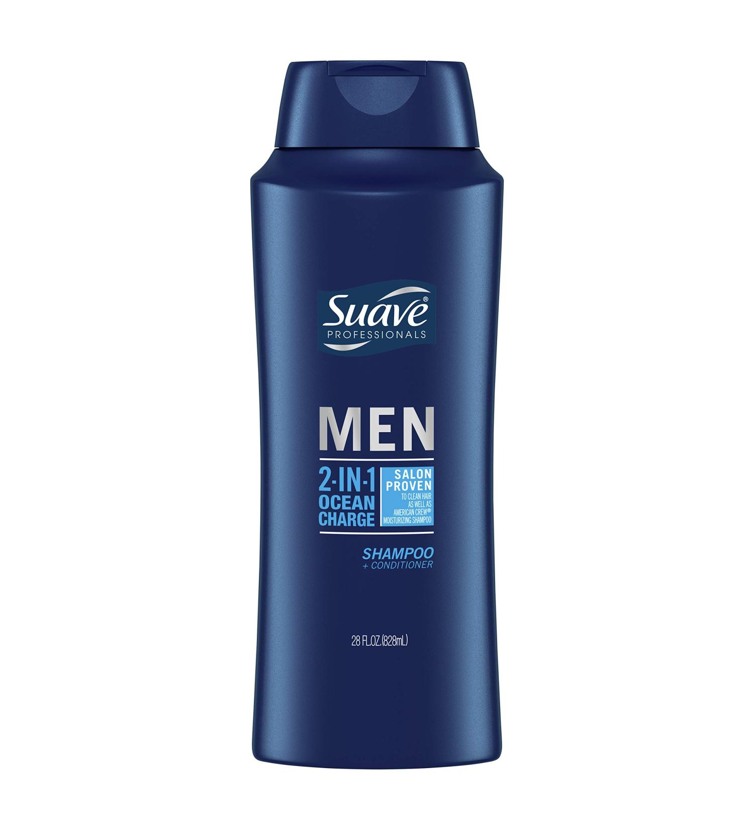 Suave Men 2-in-1 Shampoo & Conditioner - Ocean Charge Residue-Free 28 oz - Clean Hair International Shipping - Buy Online on SooperMarket.com