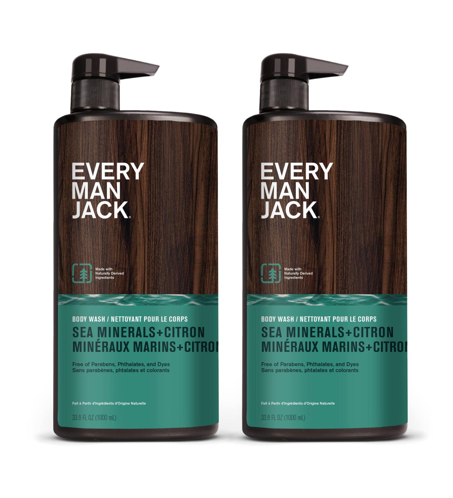 Every Man Jack Men's Hydrating Body Wash with Marine Extracts and Coconut Oil - 33.8 fl. oz. (Pack of 2) - Buy Online on SooperMarket.com