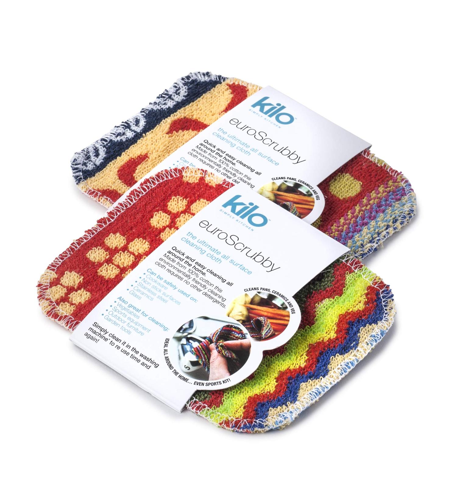Kilo LSET18 Non-Scratch Scourer Purpose Environmentally Friendly Scrubby Multi Colour Set of 2 One Size 17x13cm 17x13cm Set of 2 - Buy Online on SooperMarket.com