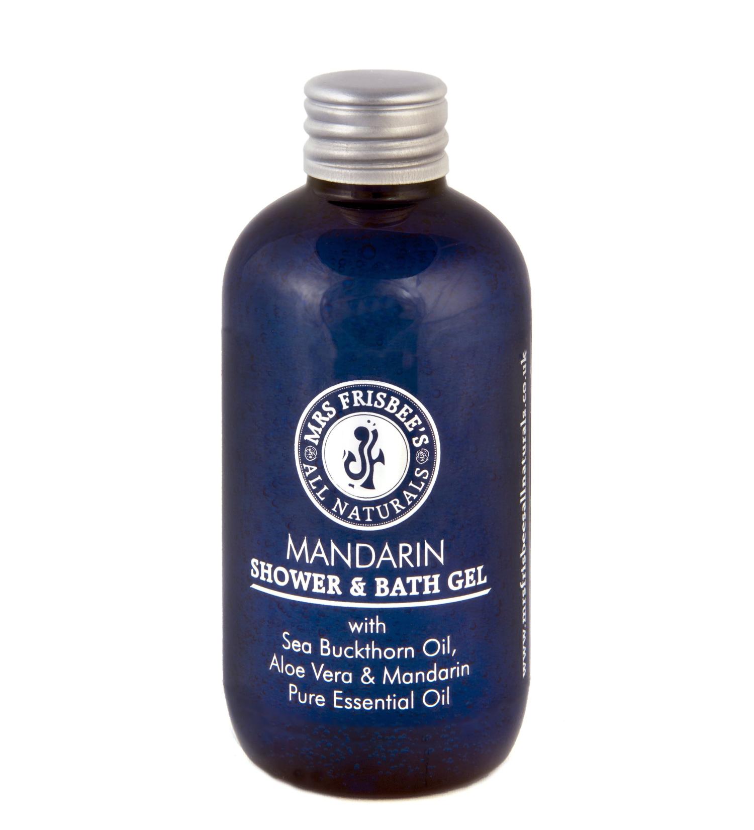Mandarin Shower & Bath Gel made with Mandarin Pure Essential Oil Aloe Vera Sea Buckthorn and Soap Bark Tree Extract/Natural/Vegan/Sulphate Free/Cruelty Free (100ml) - Buy Online on SooperMarket.com